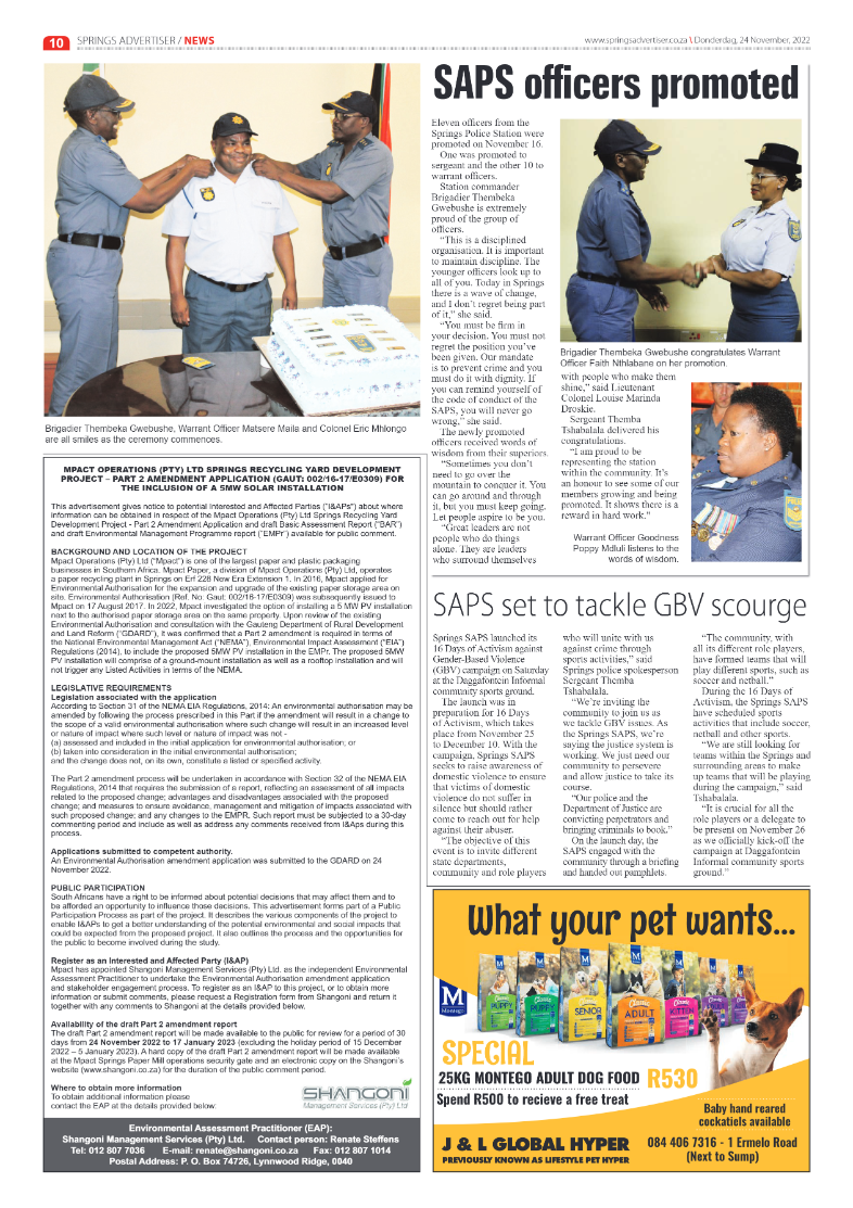 Springs Advertiser 24 Nov 2022 page 12
