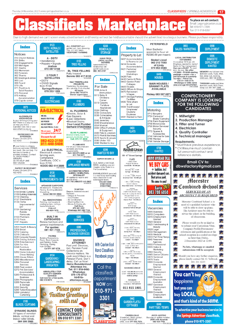 Springs Advertiser 24 Nov 2022 page 19