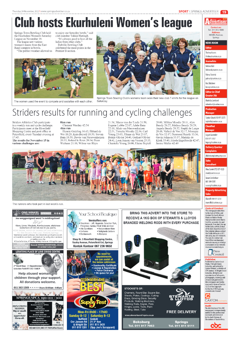 Springs Advertiser 24 Nov 2022 page 21