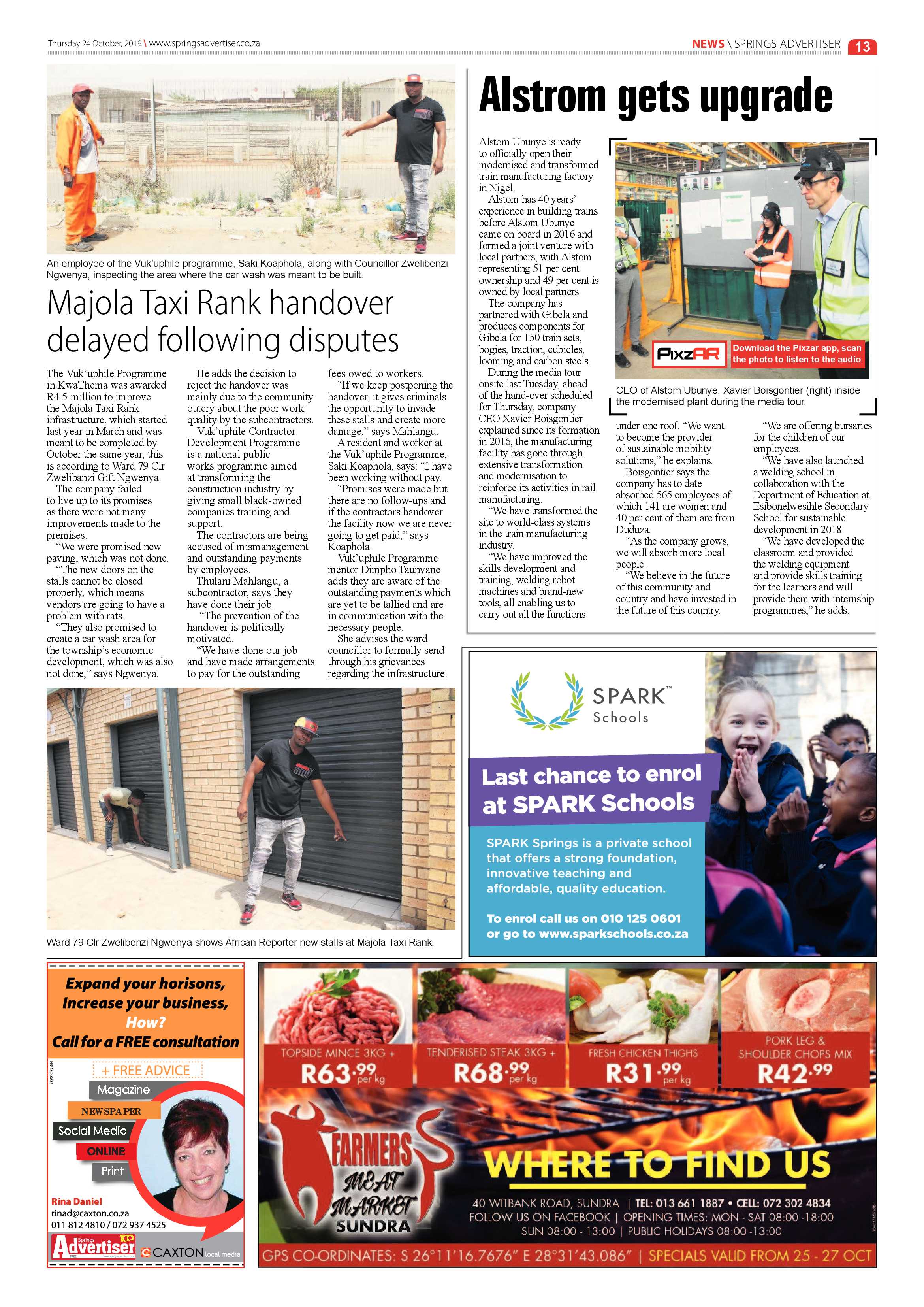 Springs Advertiser 24 October 2019 page 13