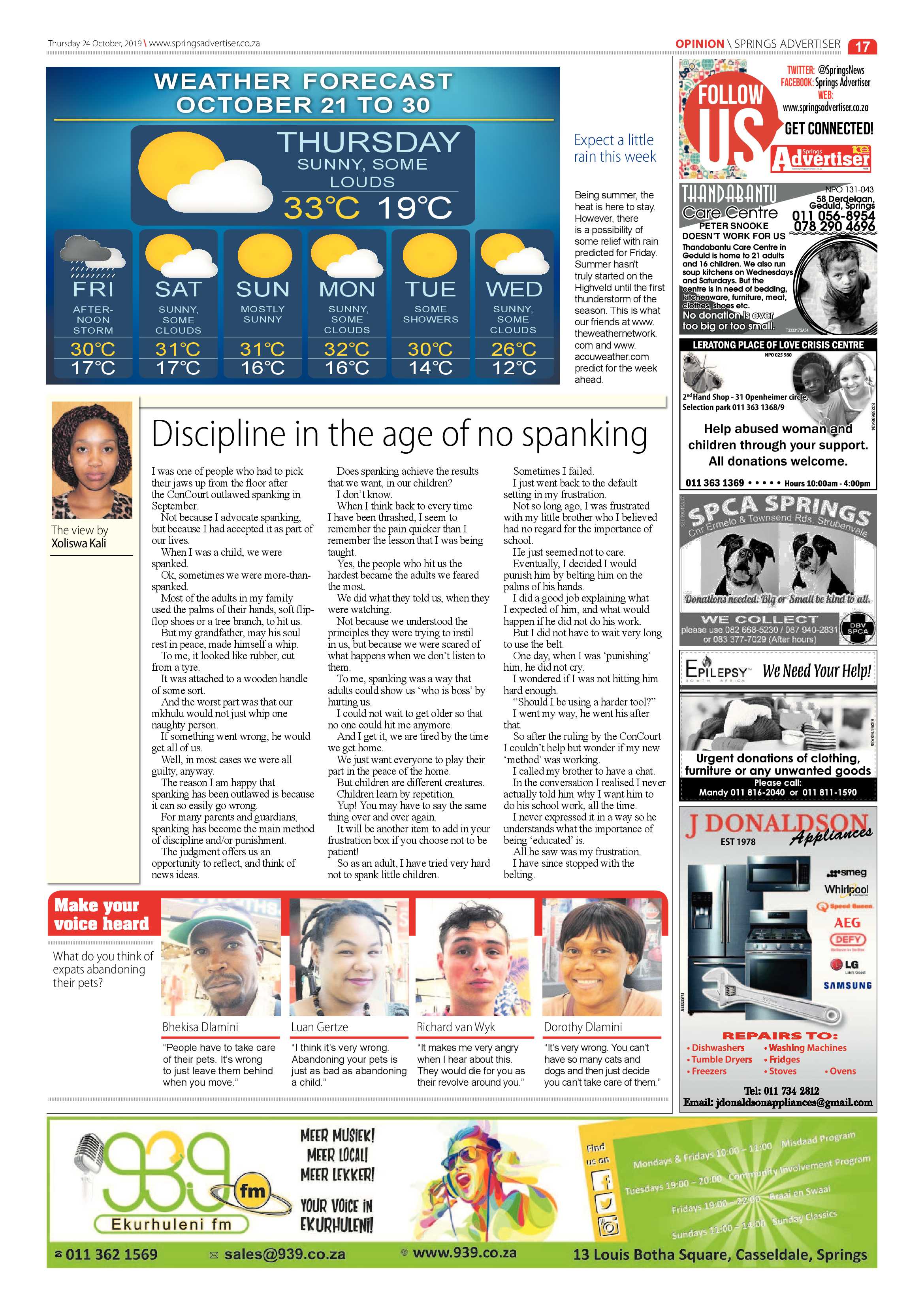 Springs Advertiser 24 October 2019 page 17
