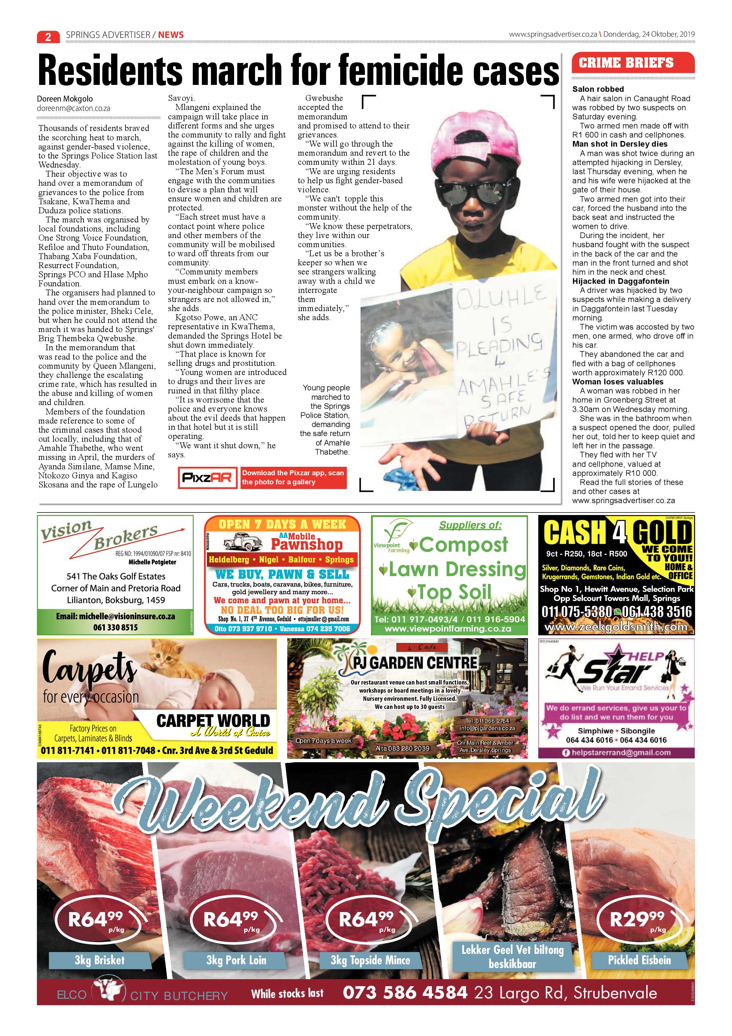 Springs Advertiser 24 October 2019 page 2