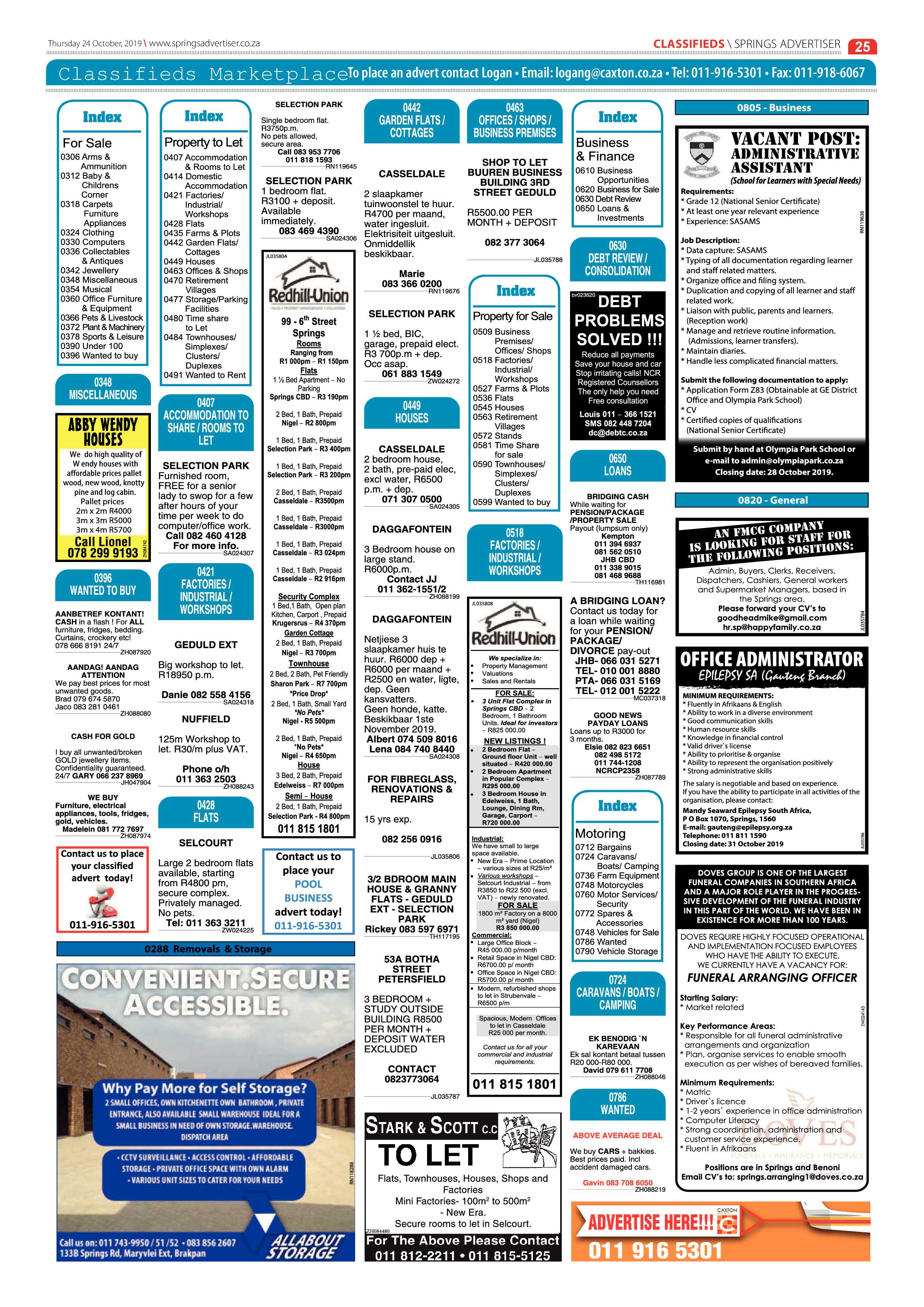 Springs Advertiser 24 October 2019 page 25