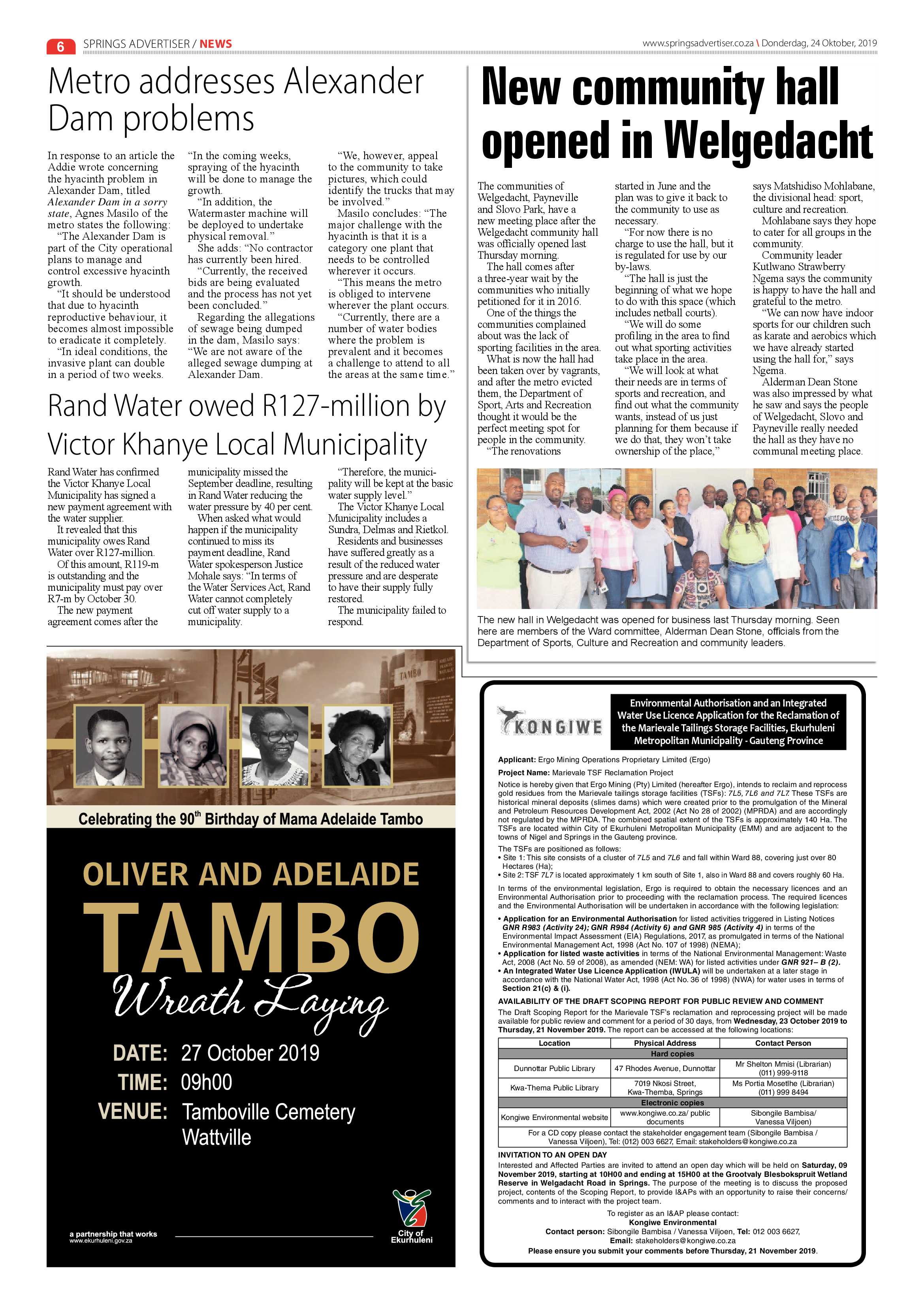 Springs Advertiser 24 October 2019 page 6