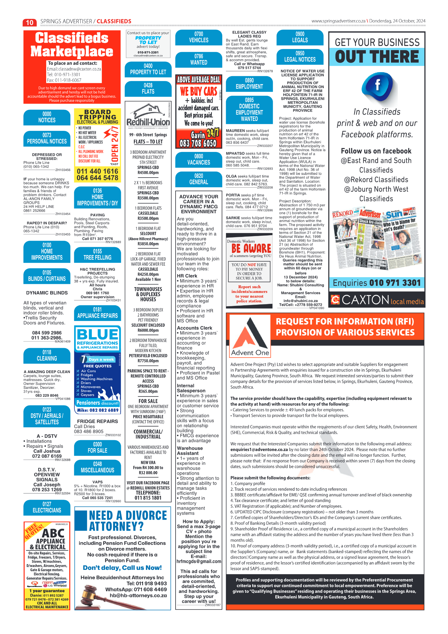 Springs Advertiser 24 October 2024 page 10