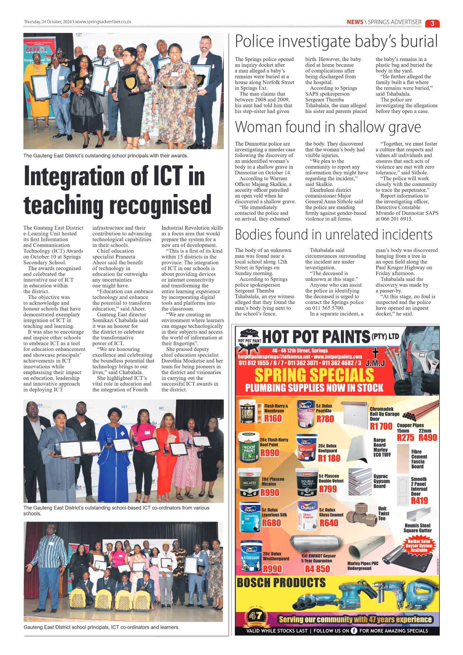 Springs Advertiser 24 October 2024 page 3
