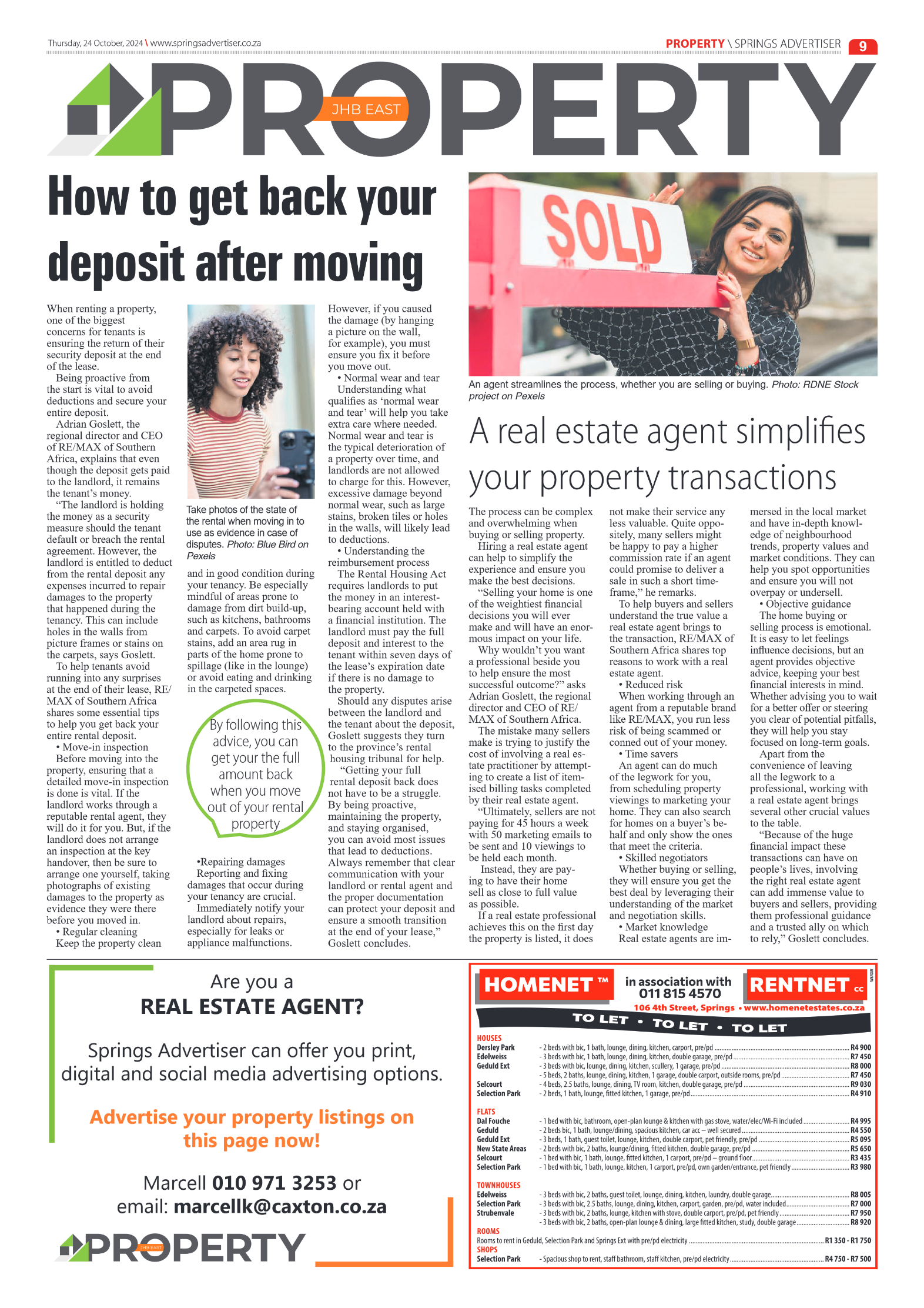 Springs Advertiser 24 October 2024 page 9
