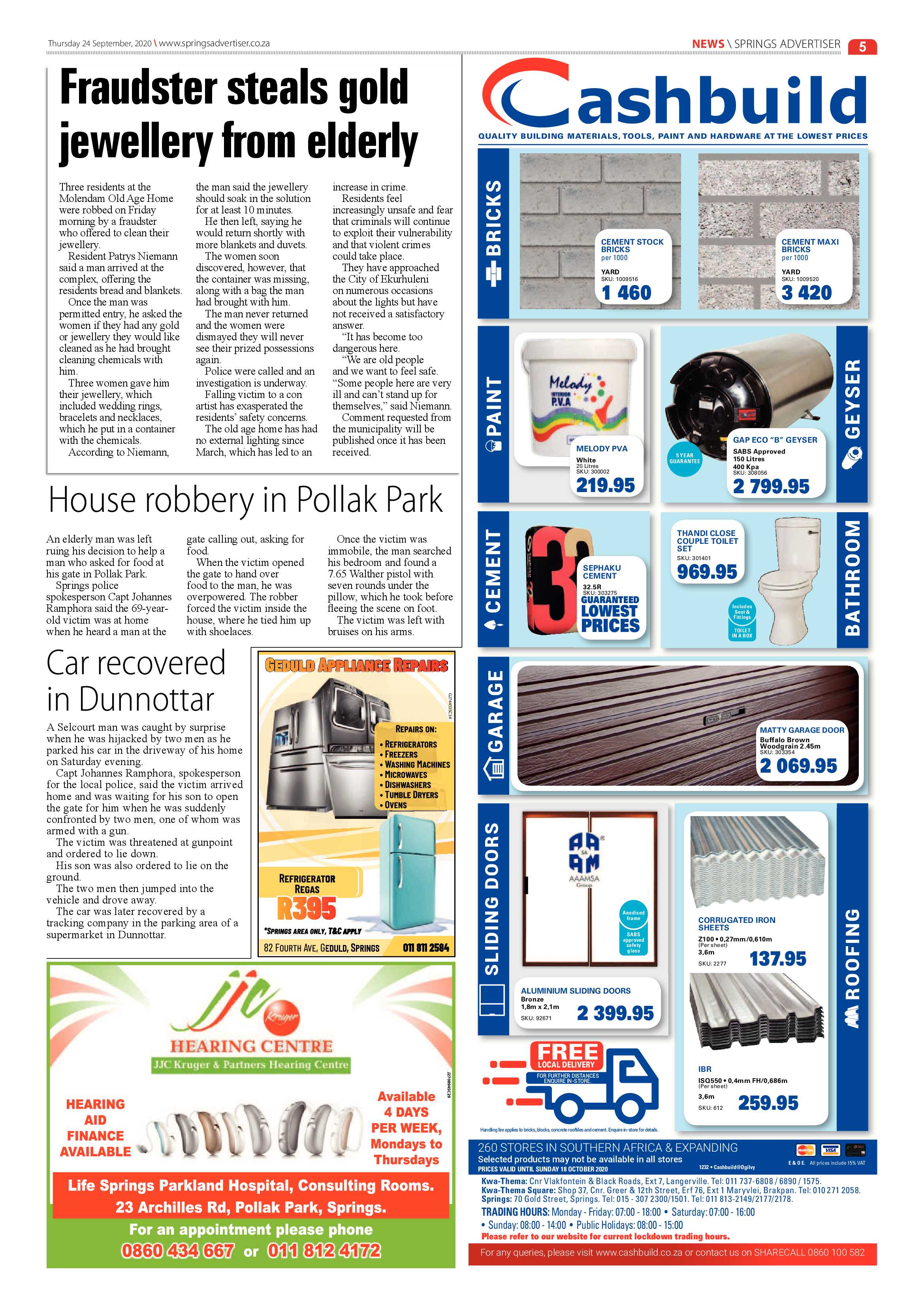 Springs Advertiser 24 September 2020 page 5