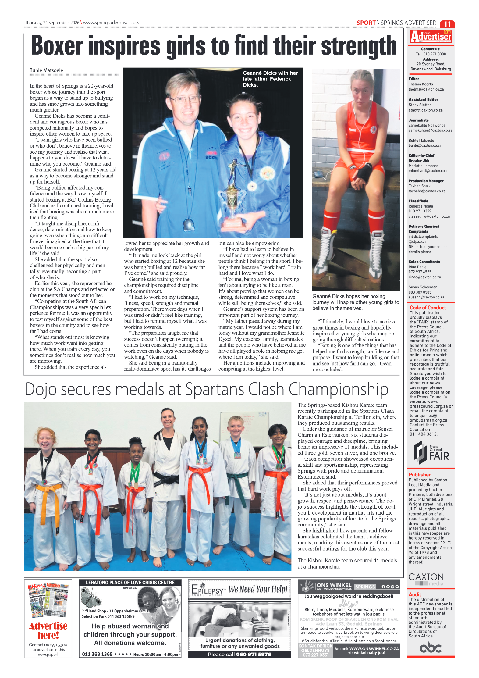 Springs Advertiser 24 September 2026 page 11