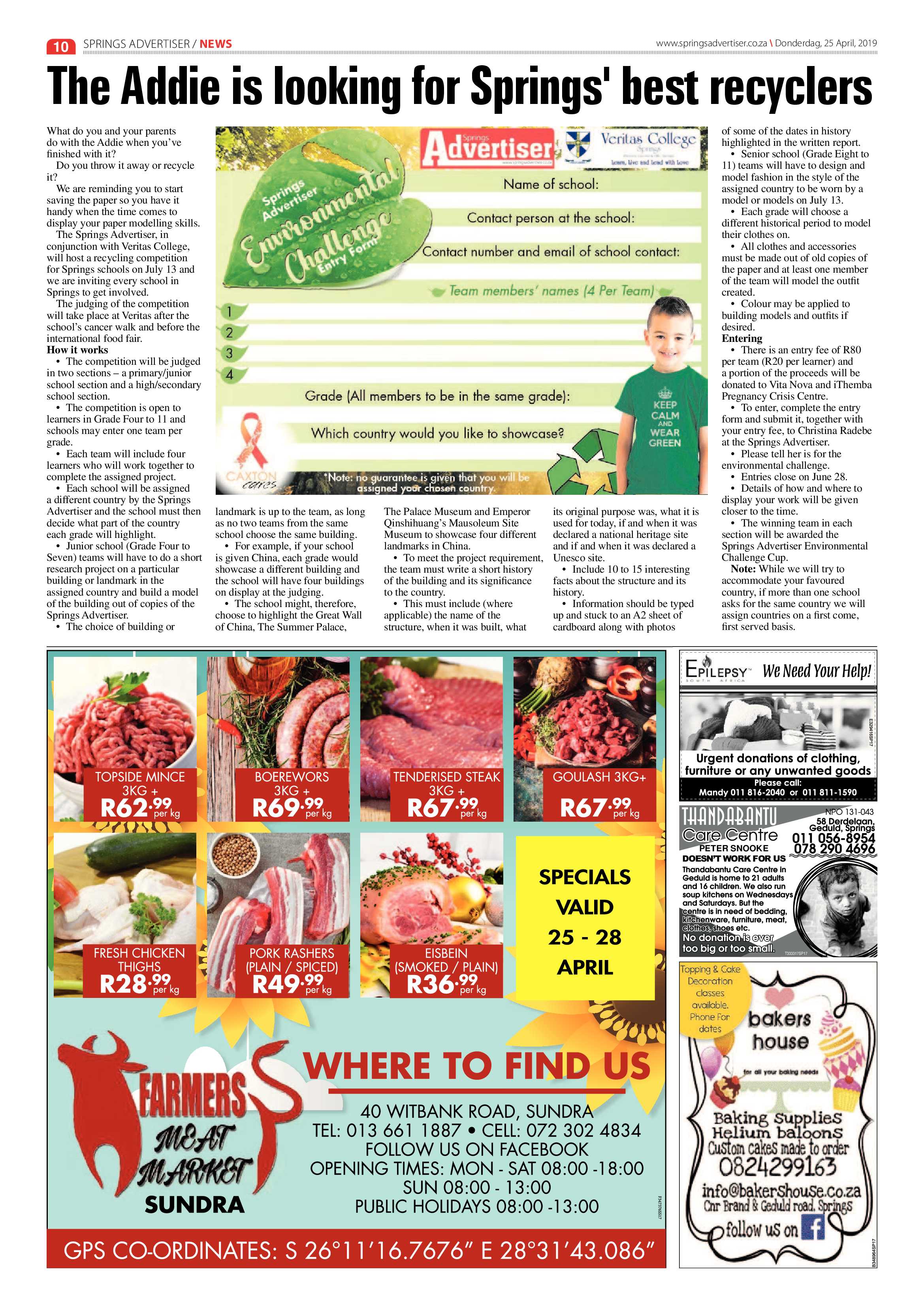 Springs Advertiser 25 April 2019 page 10