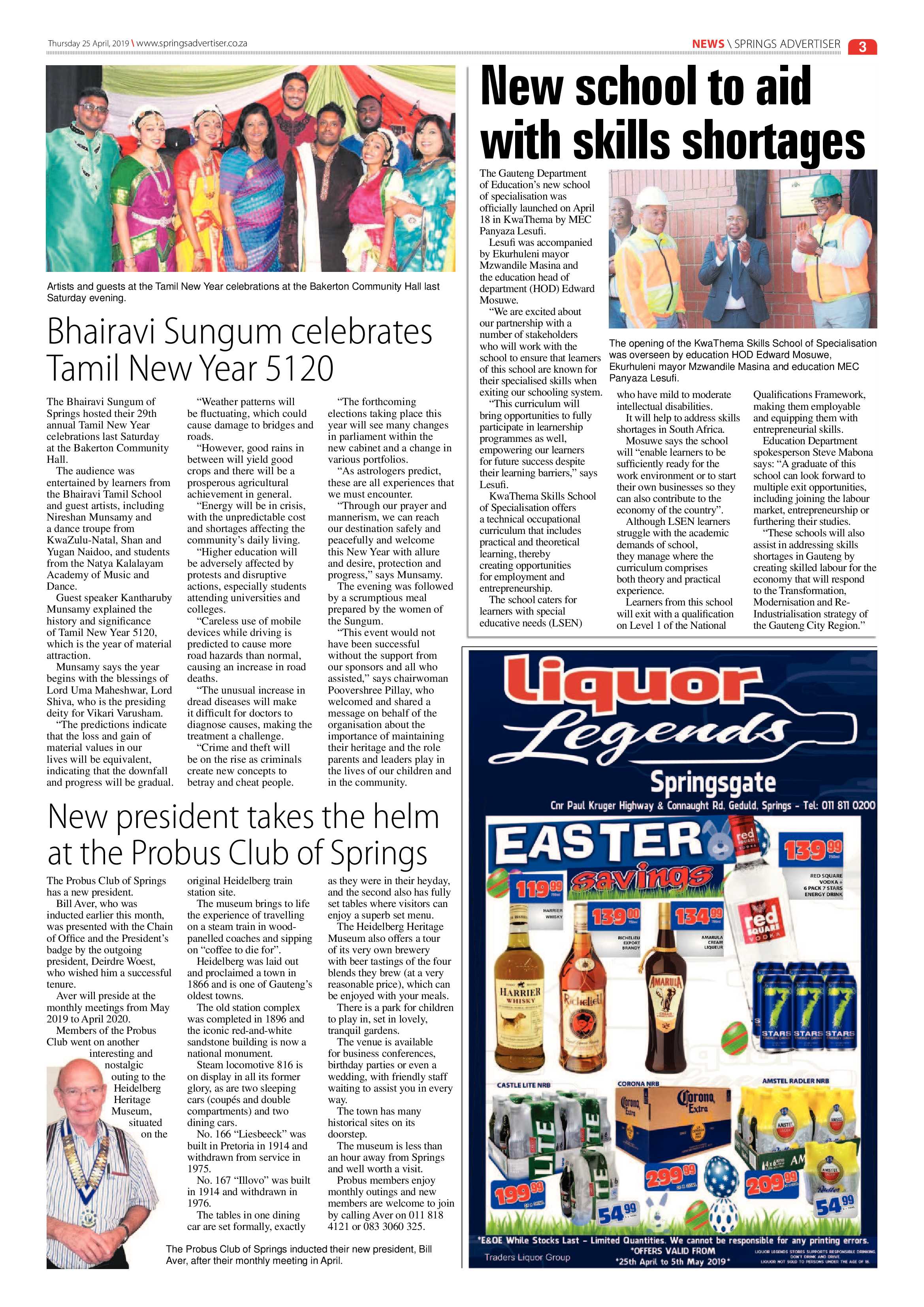 Springs Advertiser 25 April 2019 page 3