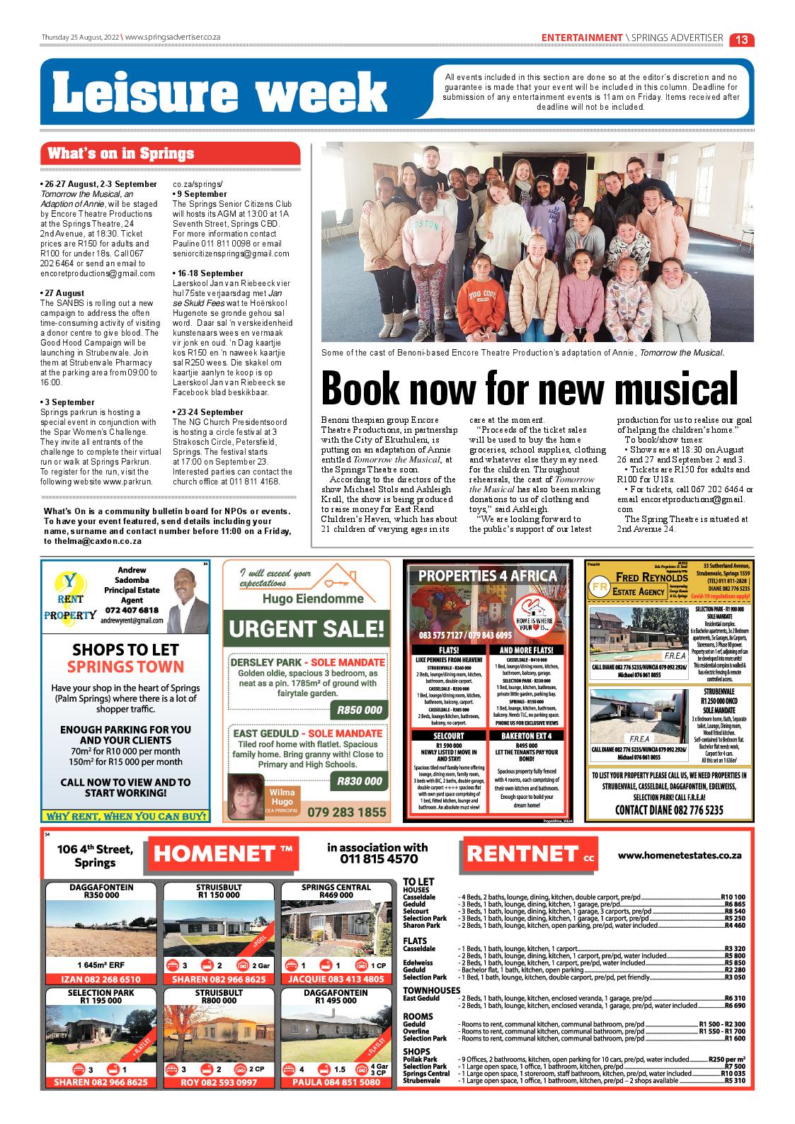 Springs Advertiser 25 August 2022 page 15