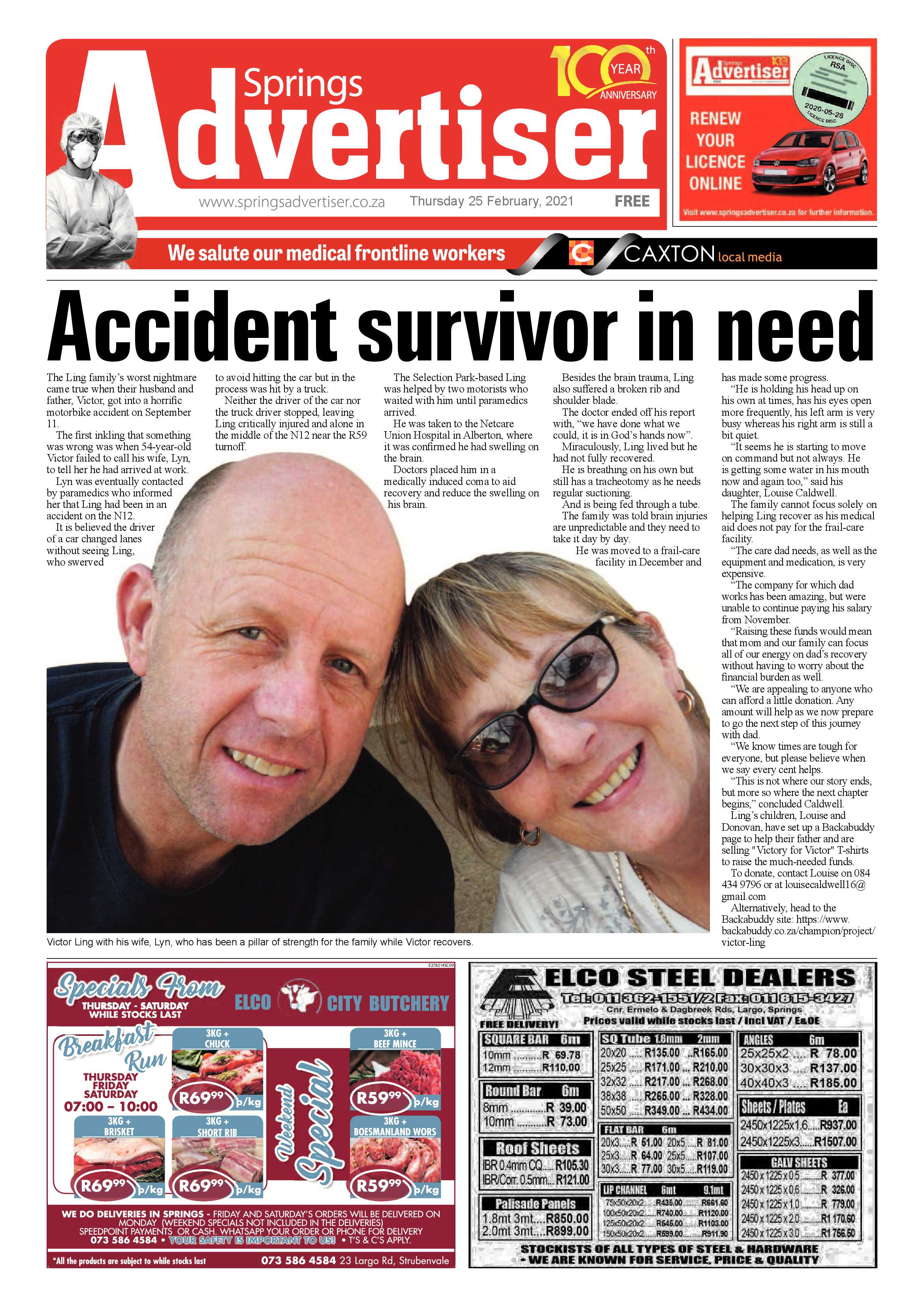 Springs Advertiser 25 February 2021 page 1