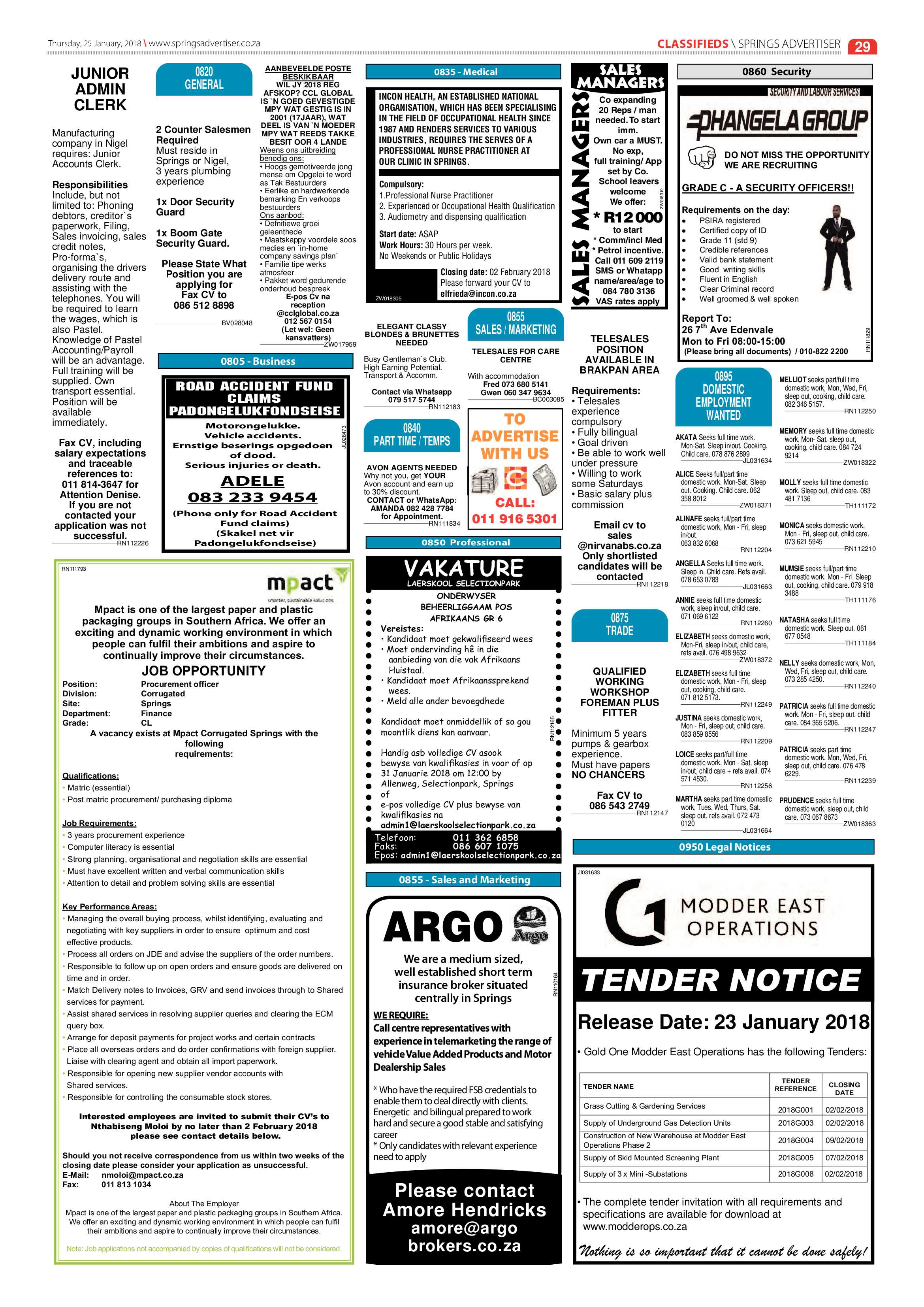 Springs Advertiser 25 January 2018 page 31