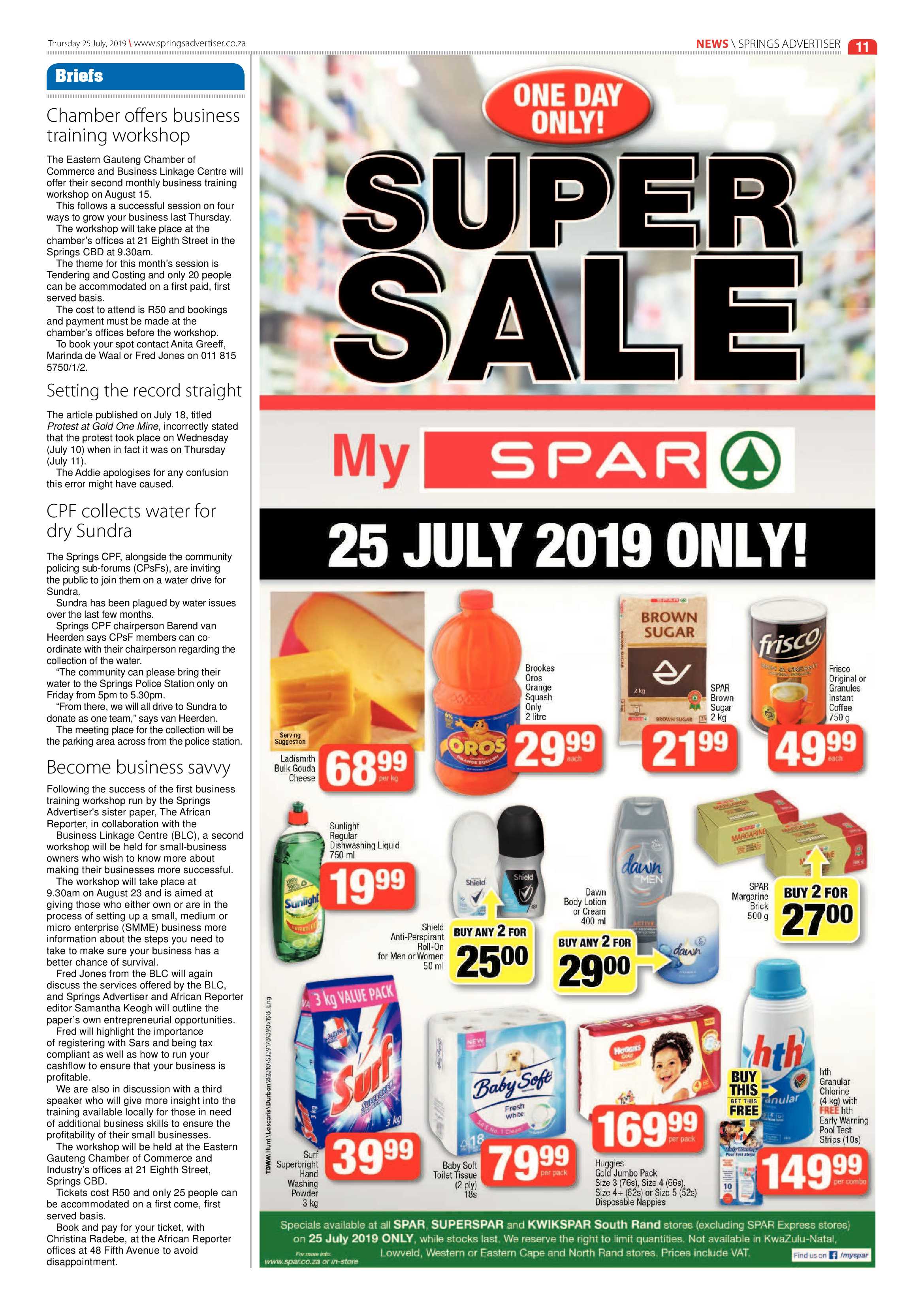 Springs Advertiser 25 July 2019 page 11