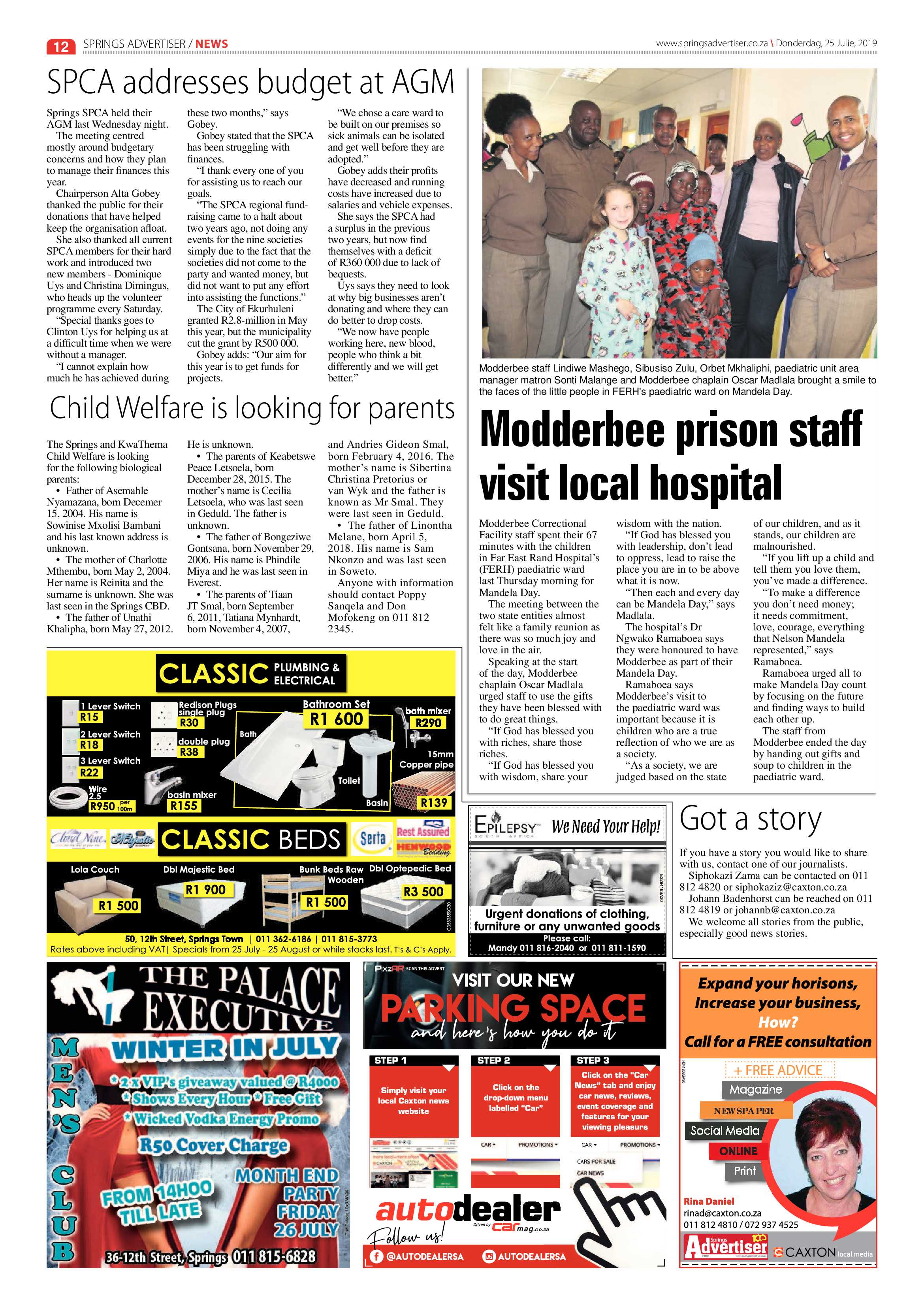 Springs Advertiser 25 July 2019 page 12