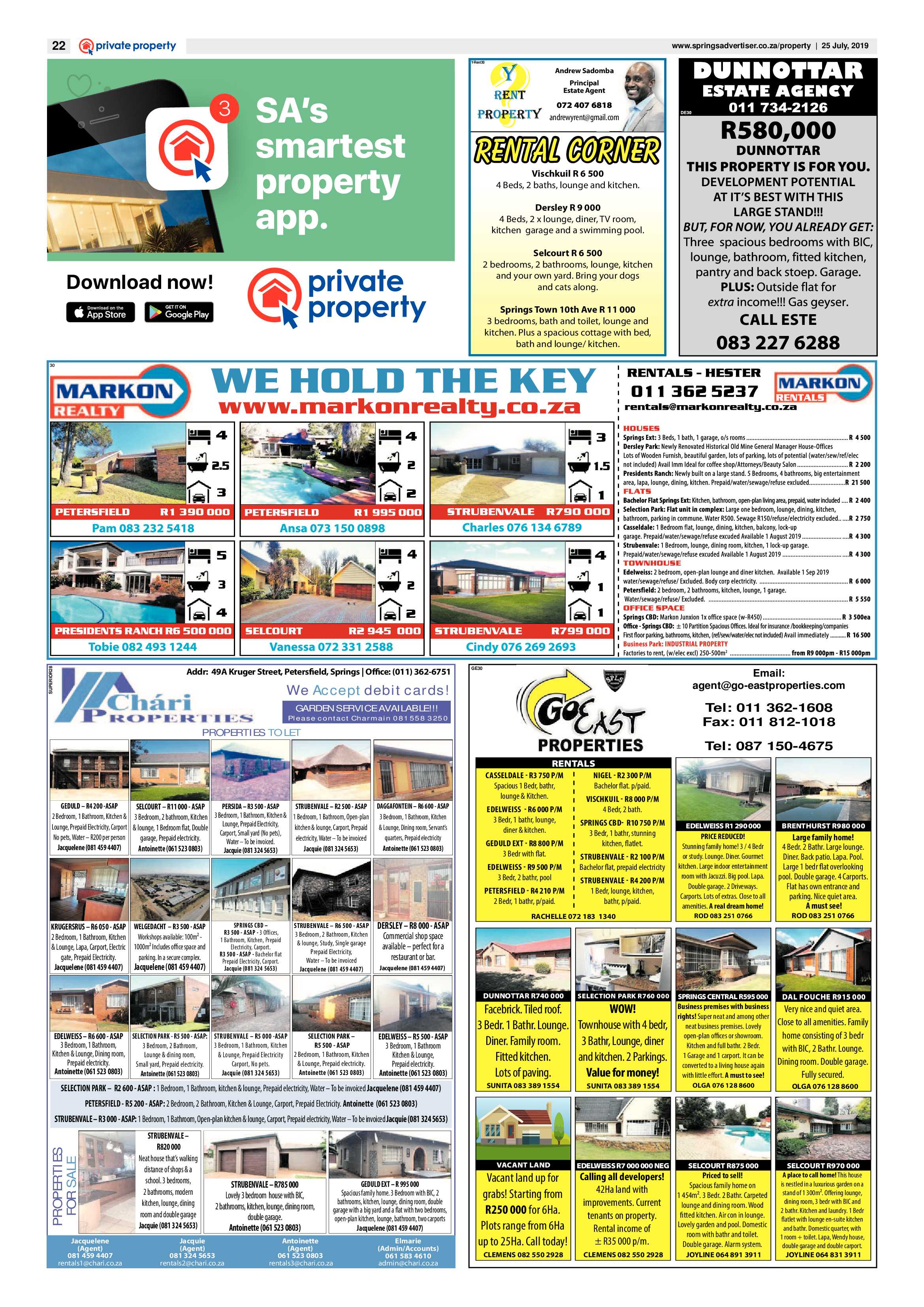 Springs Advertiser 25 July 2019 page 22