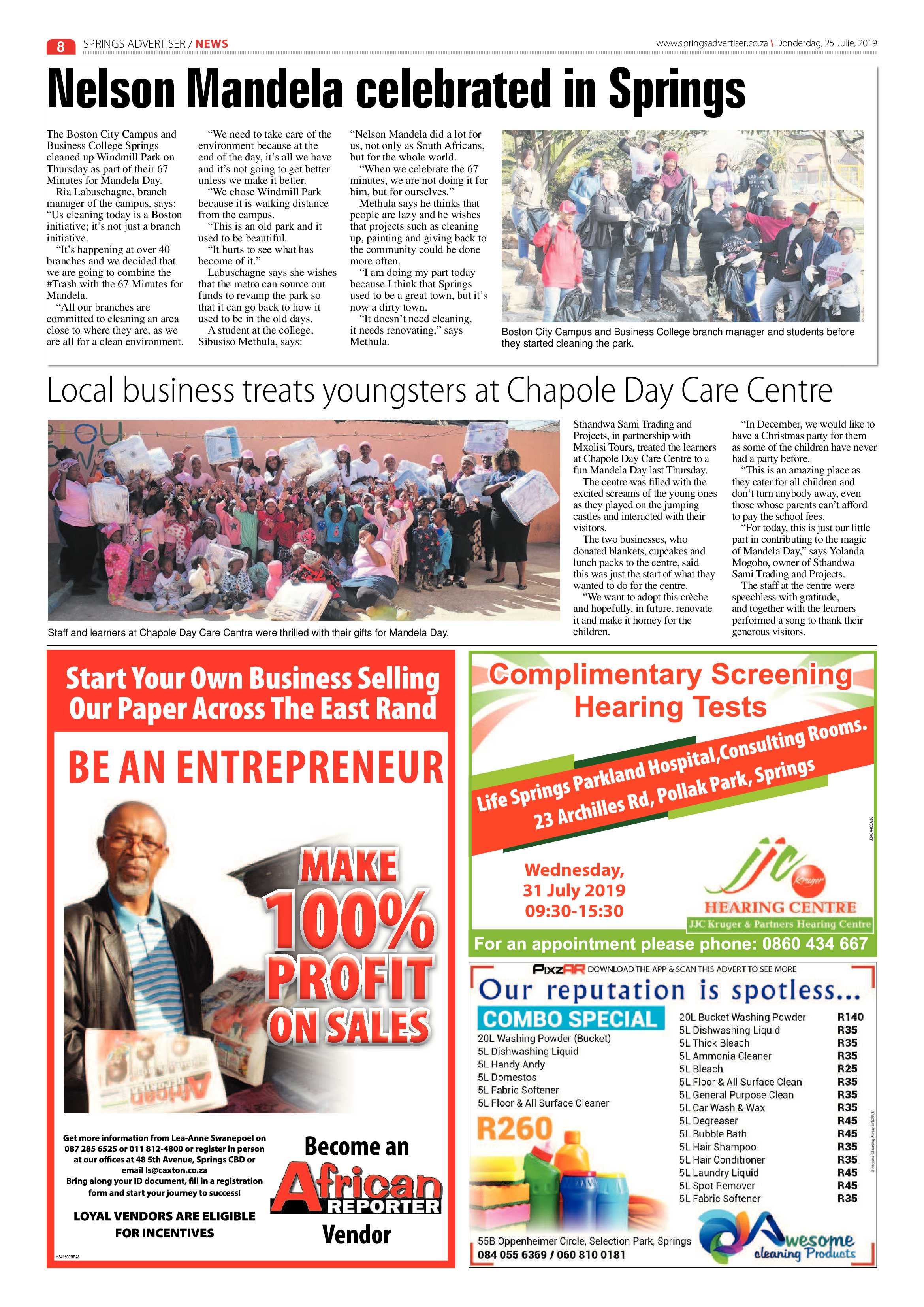 Springs Advertiser 25 July 2019 page 8
