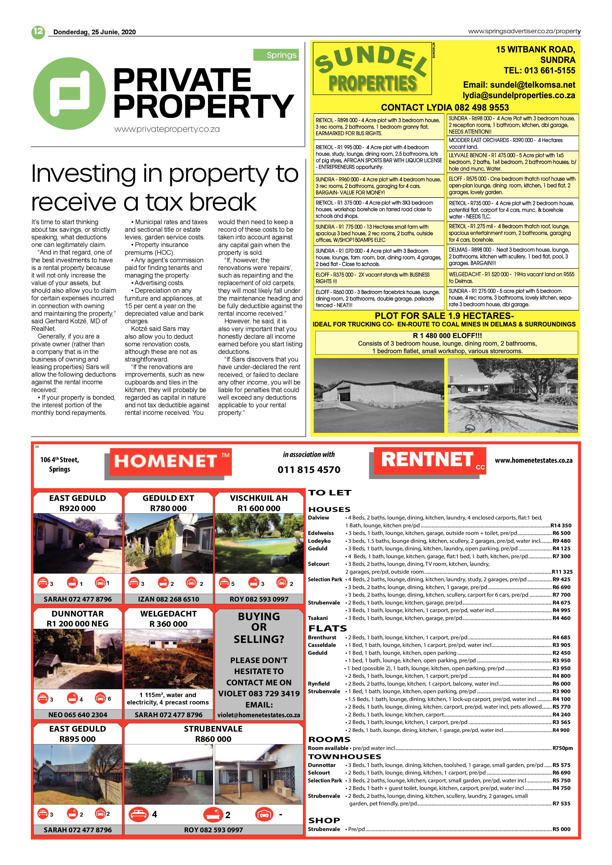 Springs Advertiser 25 June 2020 page 12