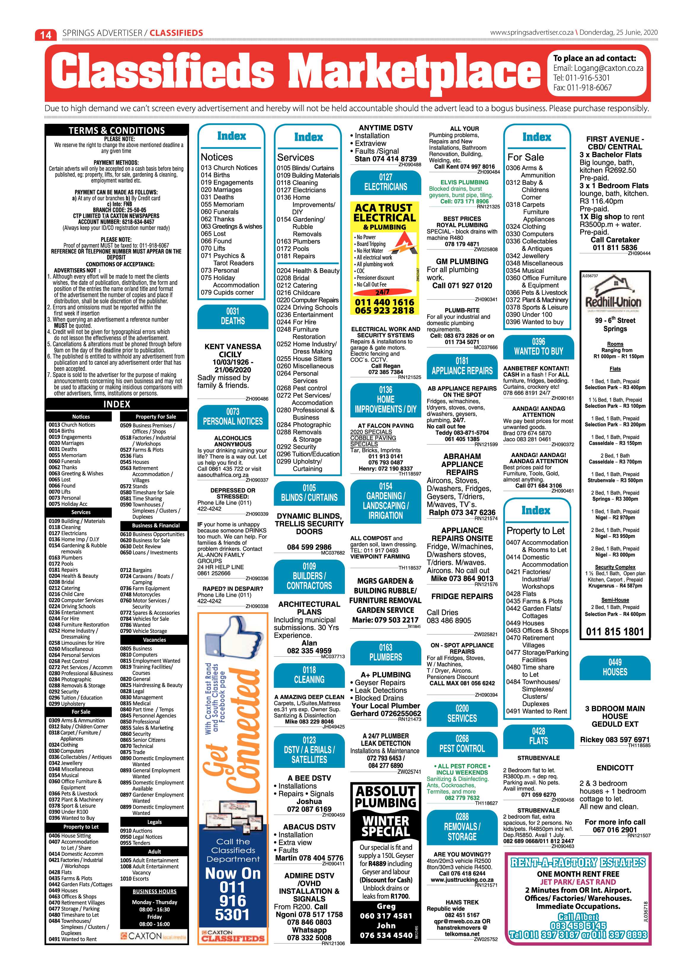 Springs Advertiser 25 June 2020 page 14