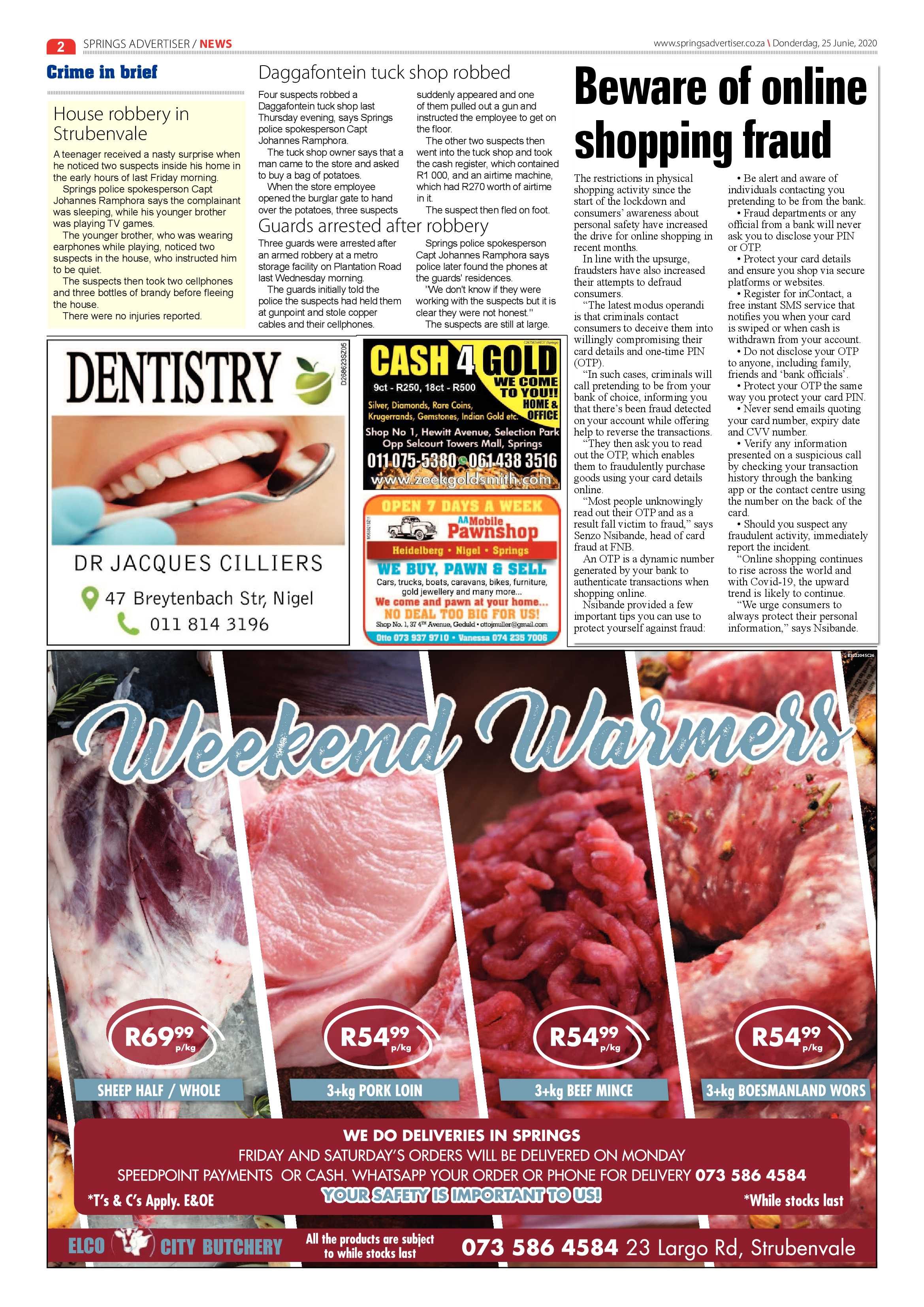 Springs Advertiser 25 June 2020 page 2