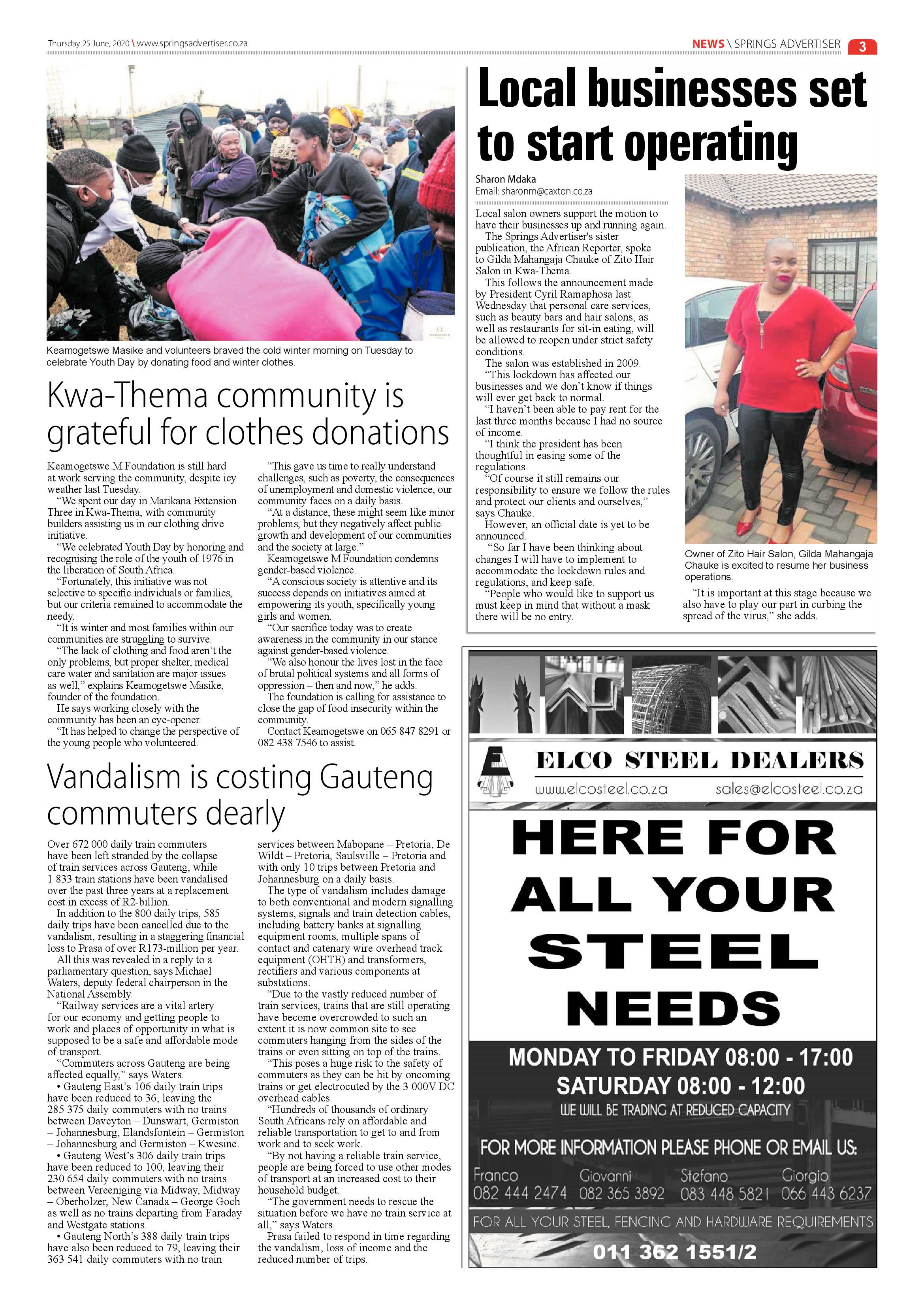Springs Advertiser 25 June 2020 page 3