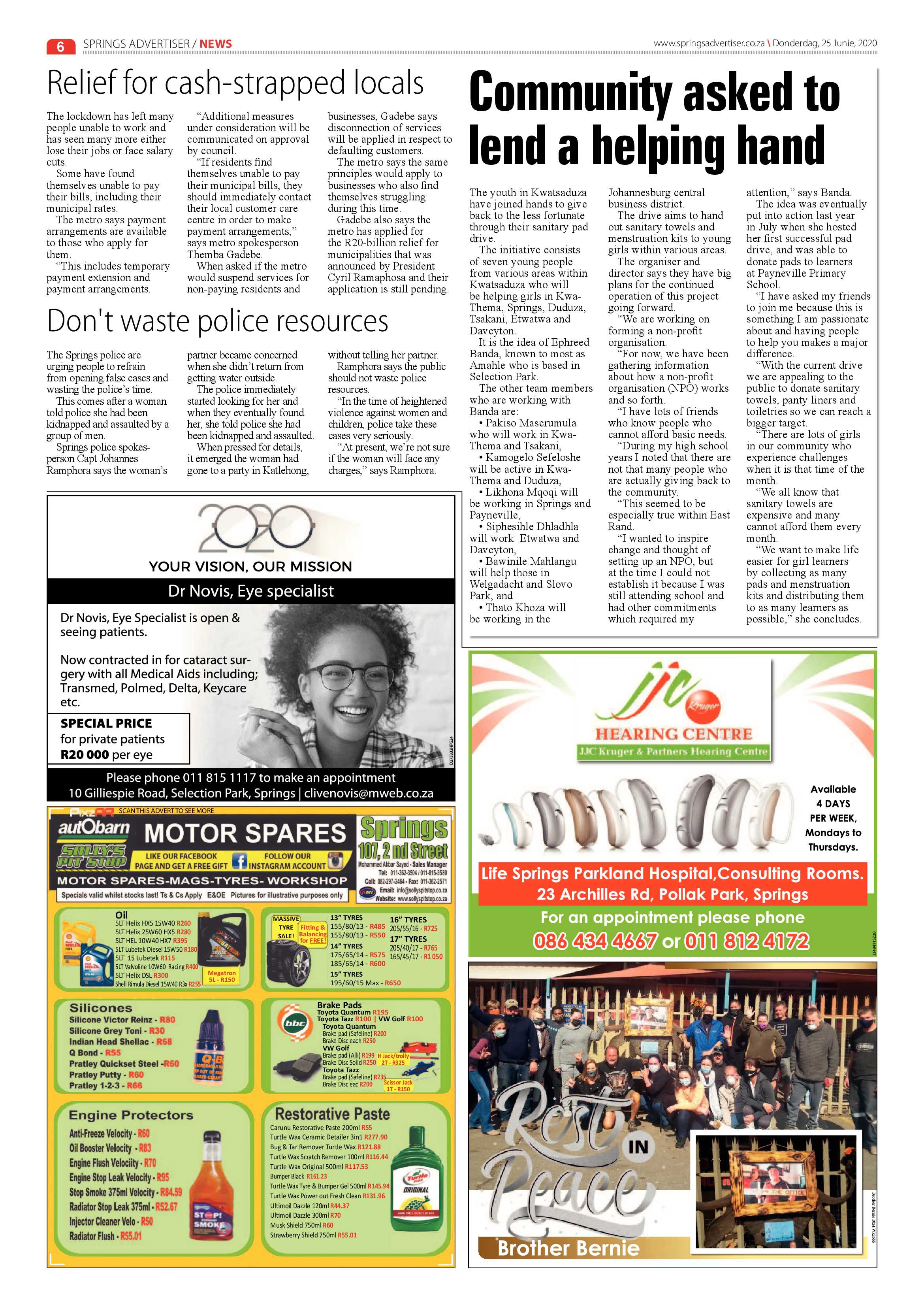 Springs Advertiser 25 June 2020 page 6