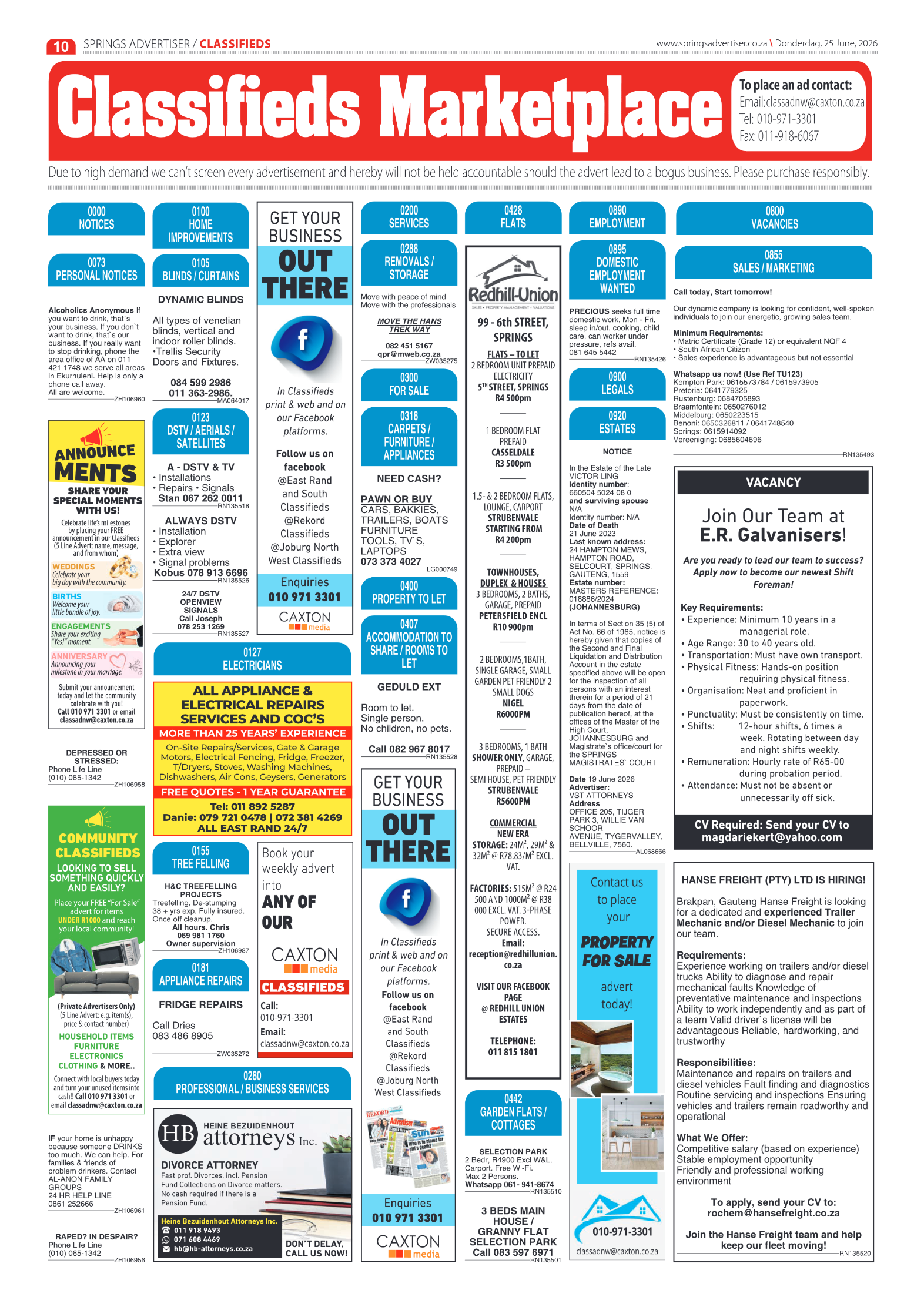 Springs Advertiser 25 June 2026 page 10