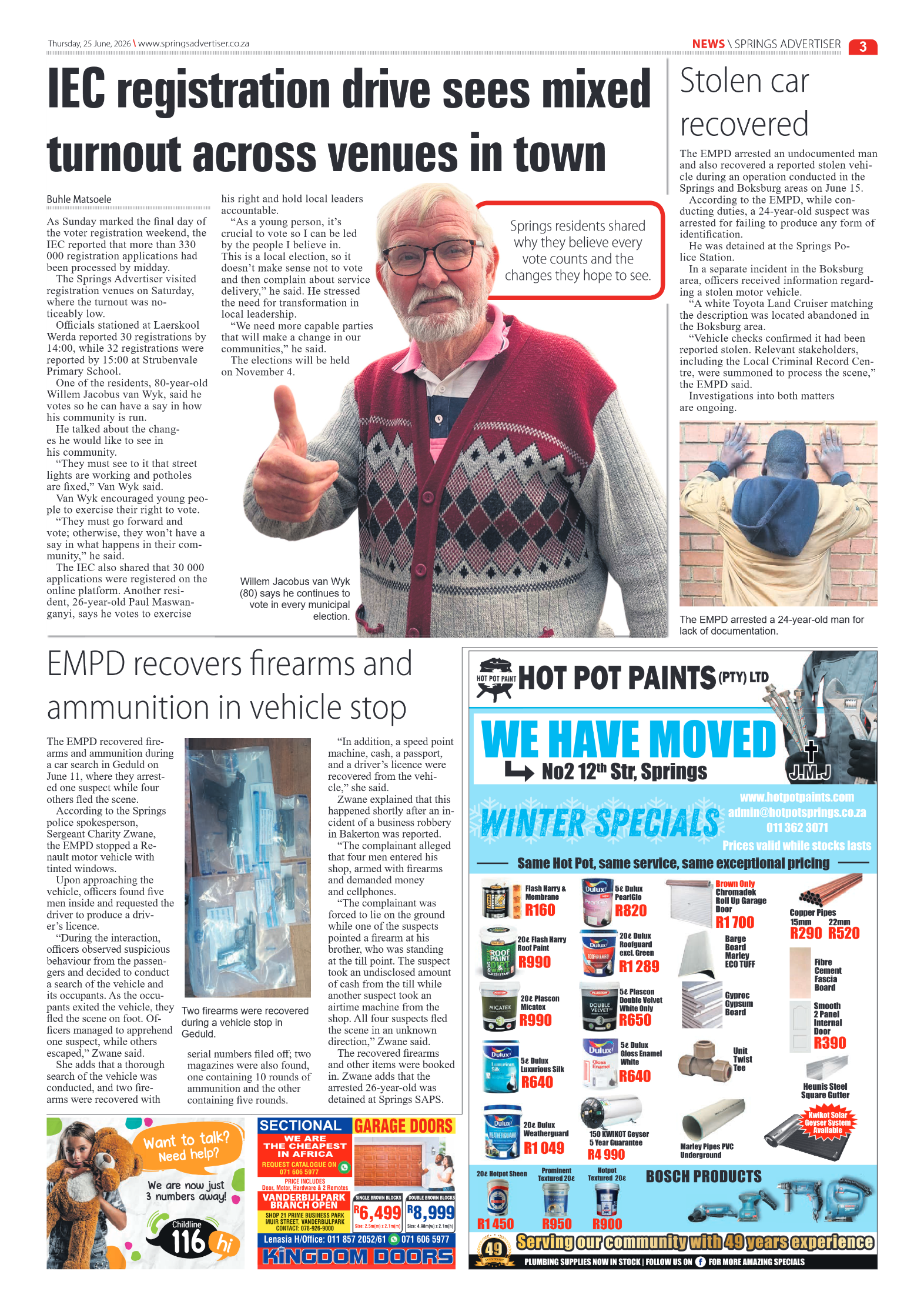 Springs Advertiser 25 June 2026 page 3