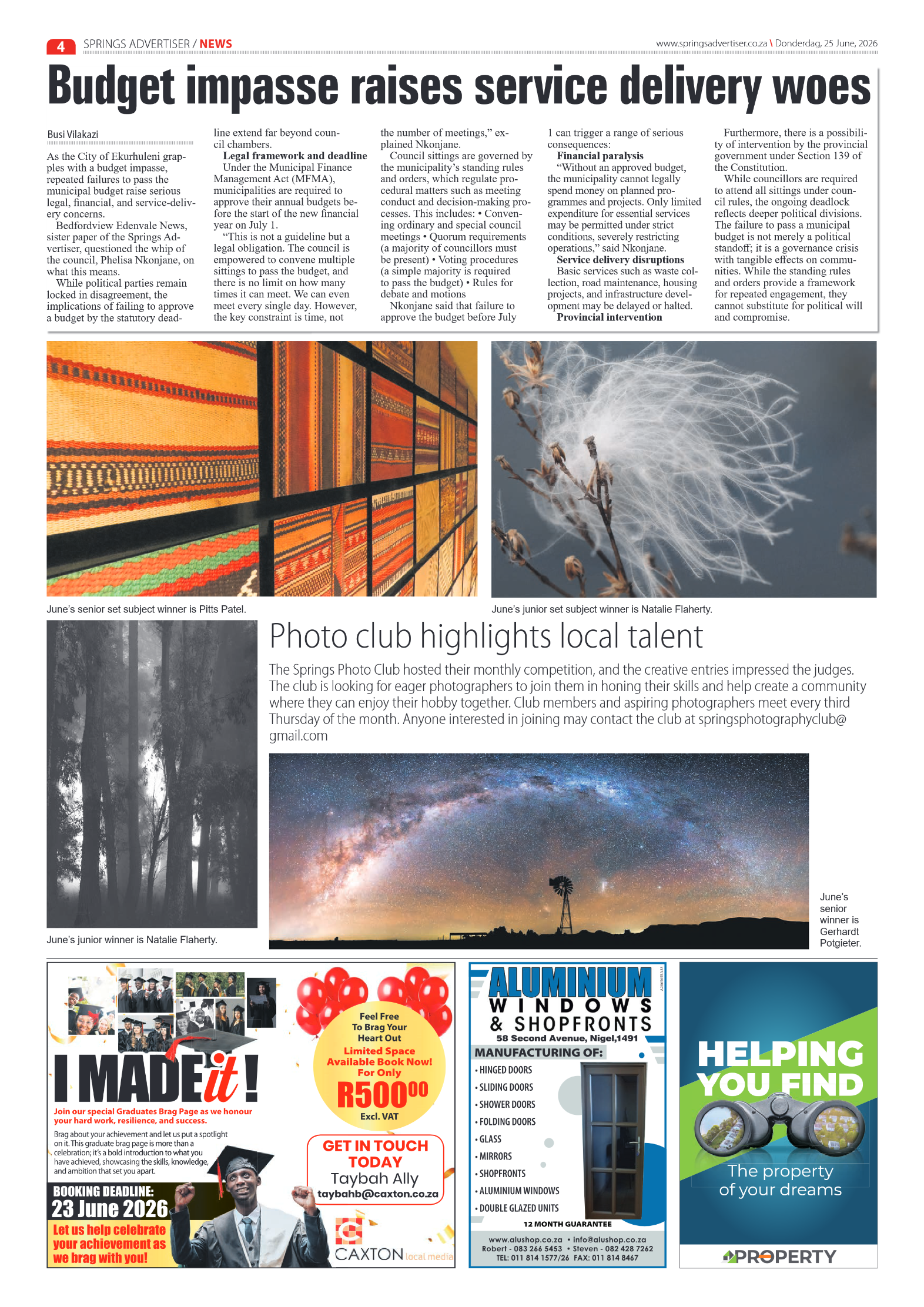 Springs Advertiser 25 June 2026 page 4