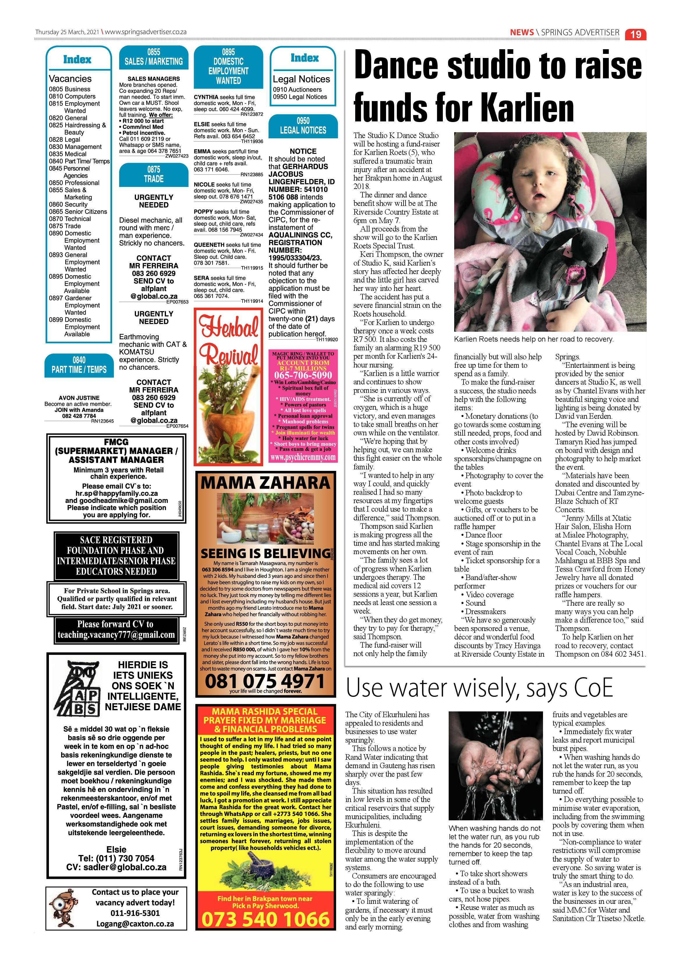 Springs Advertiser 25 March 2021 page 19