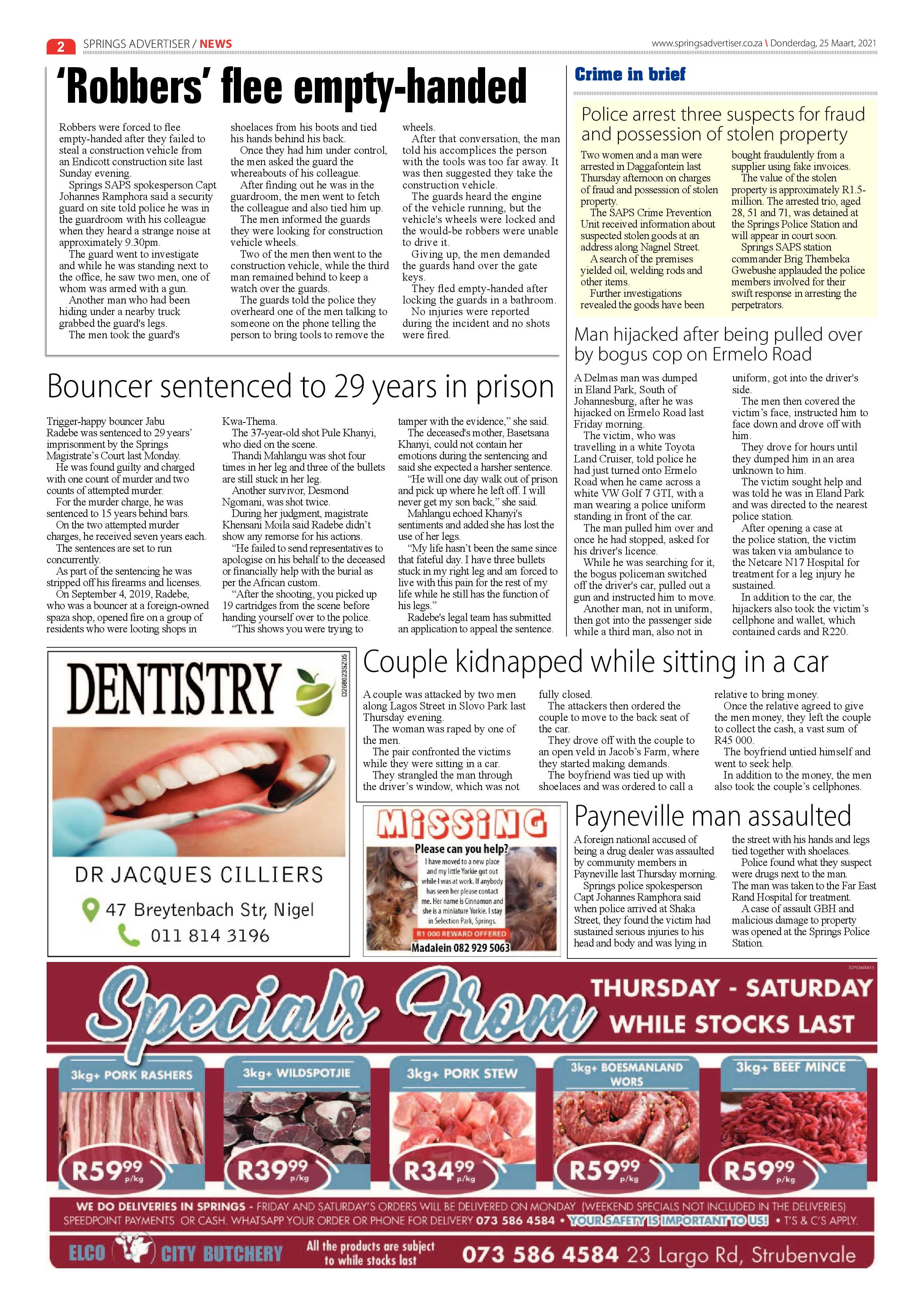 Springs Advertiser 25 March 2021 page 2