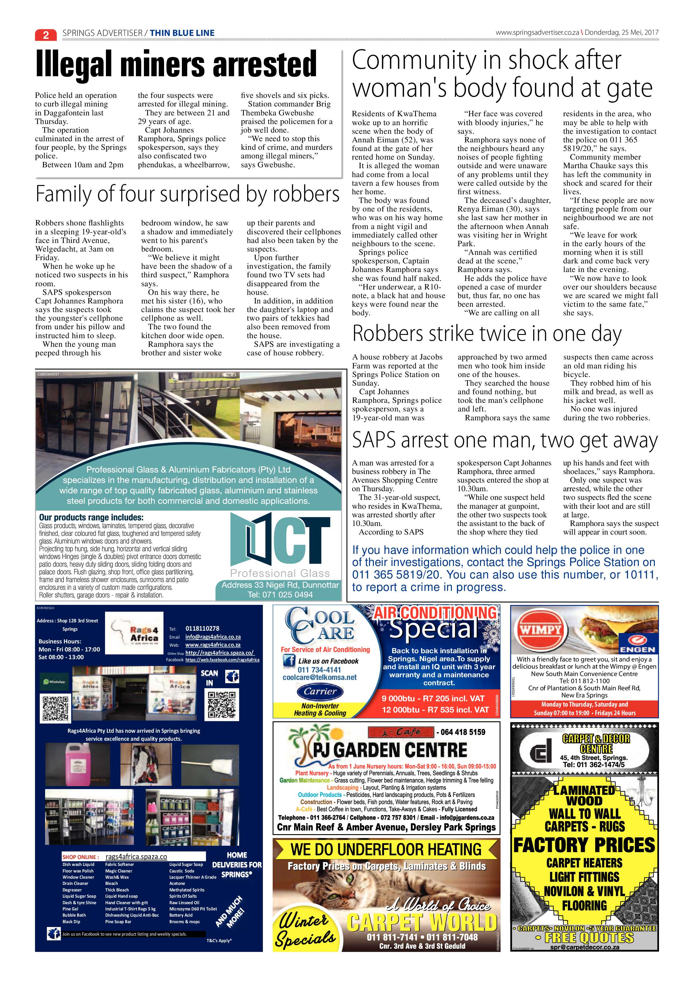Springs Advertiser 25 May 2017 page 2