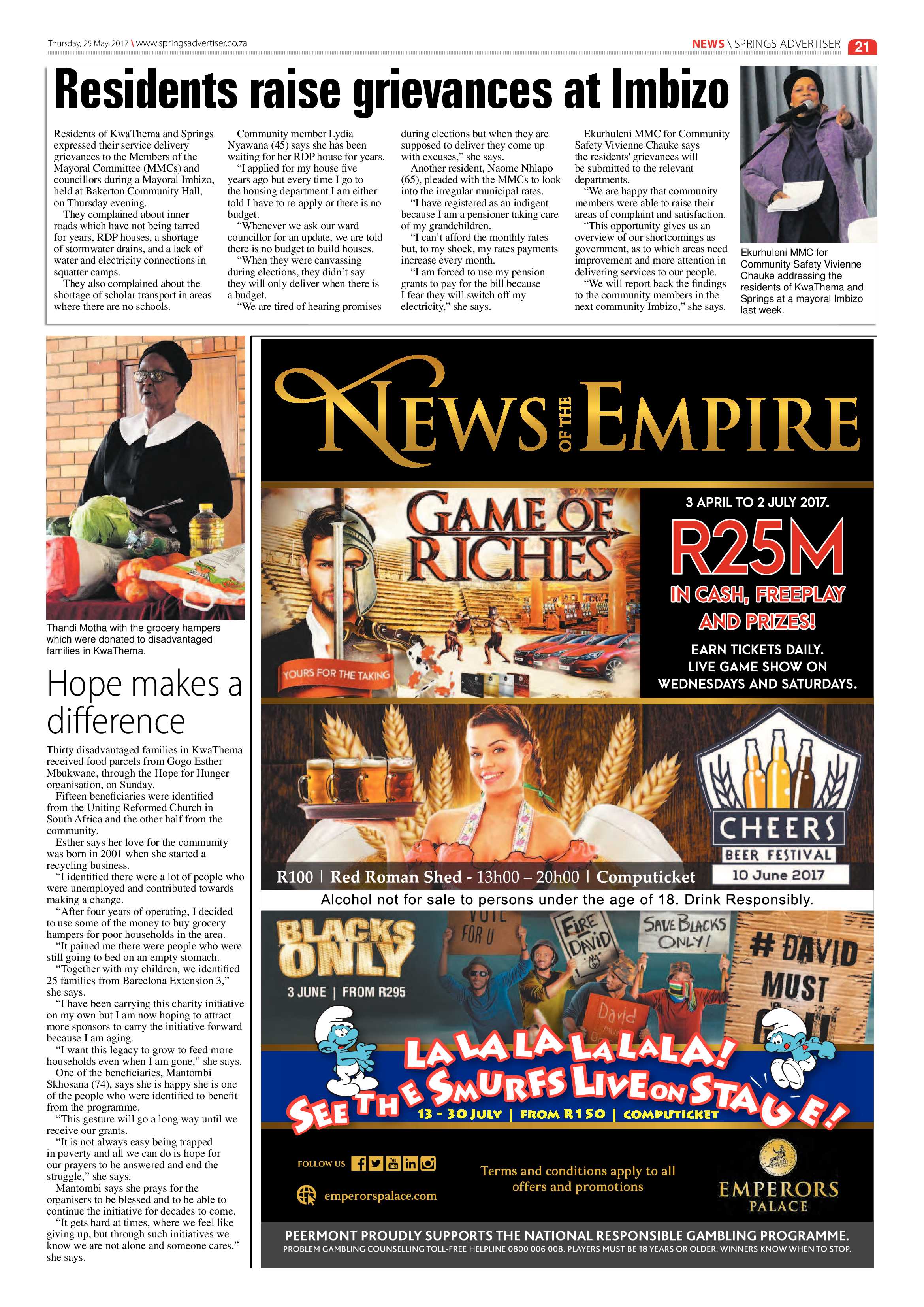 Springs Advertiser 25 May 2017 page 21