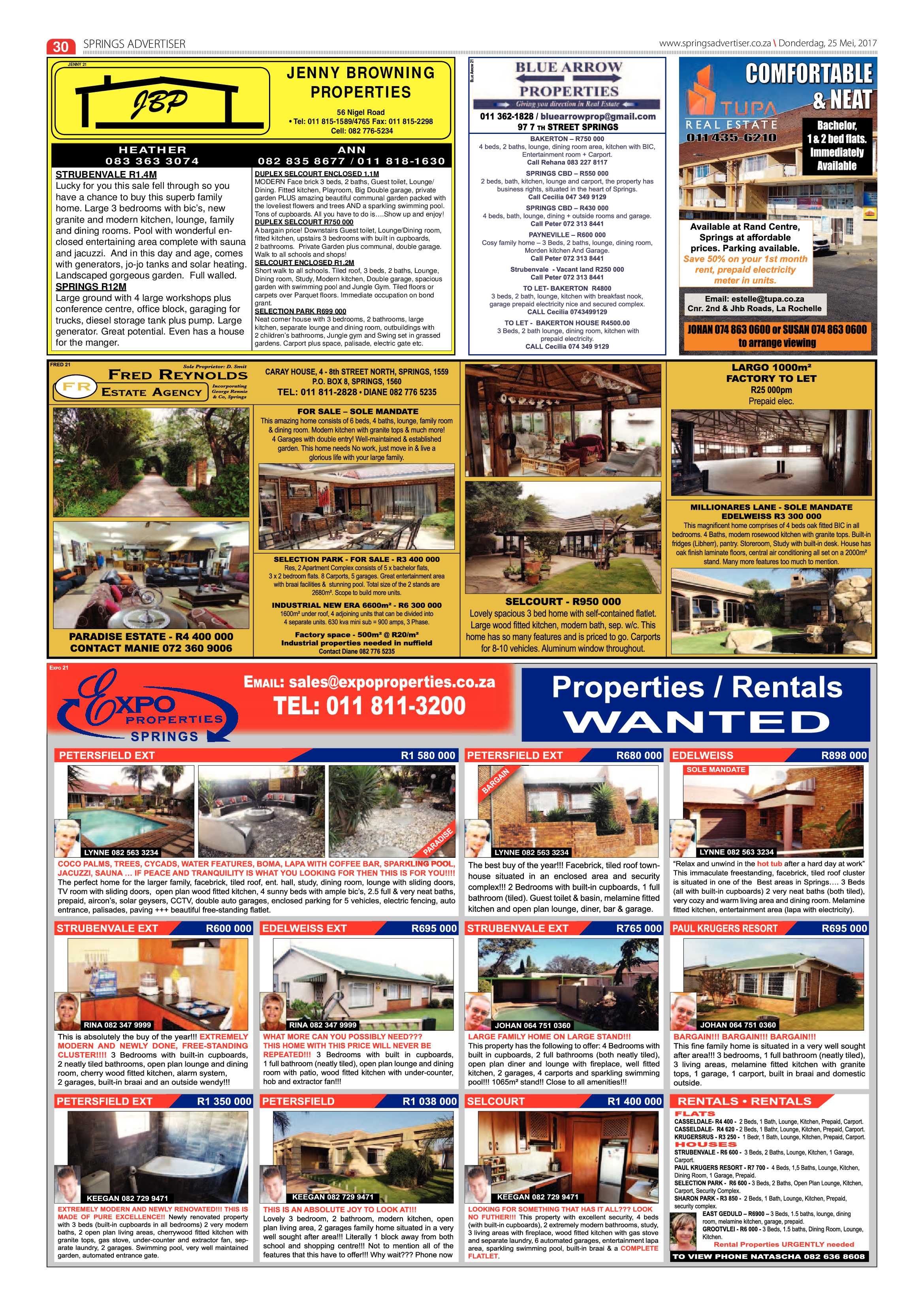 Springs Advertiser 25 May 2017 page 30