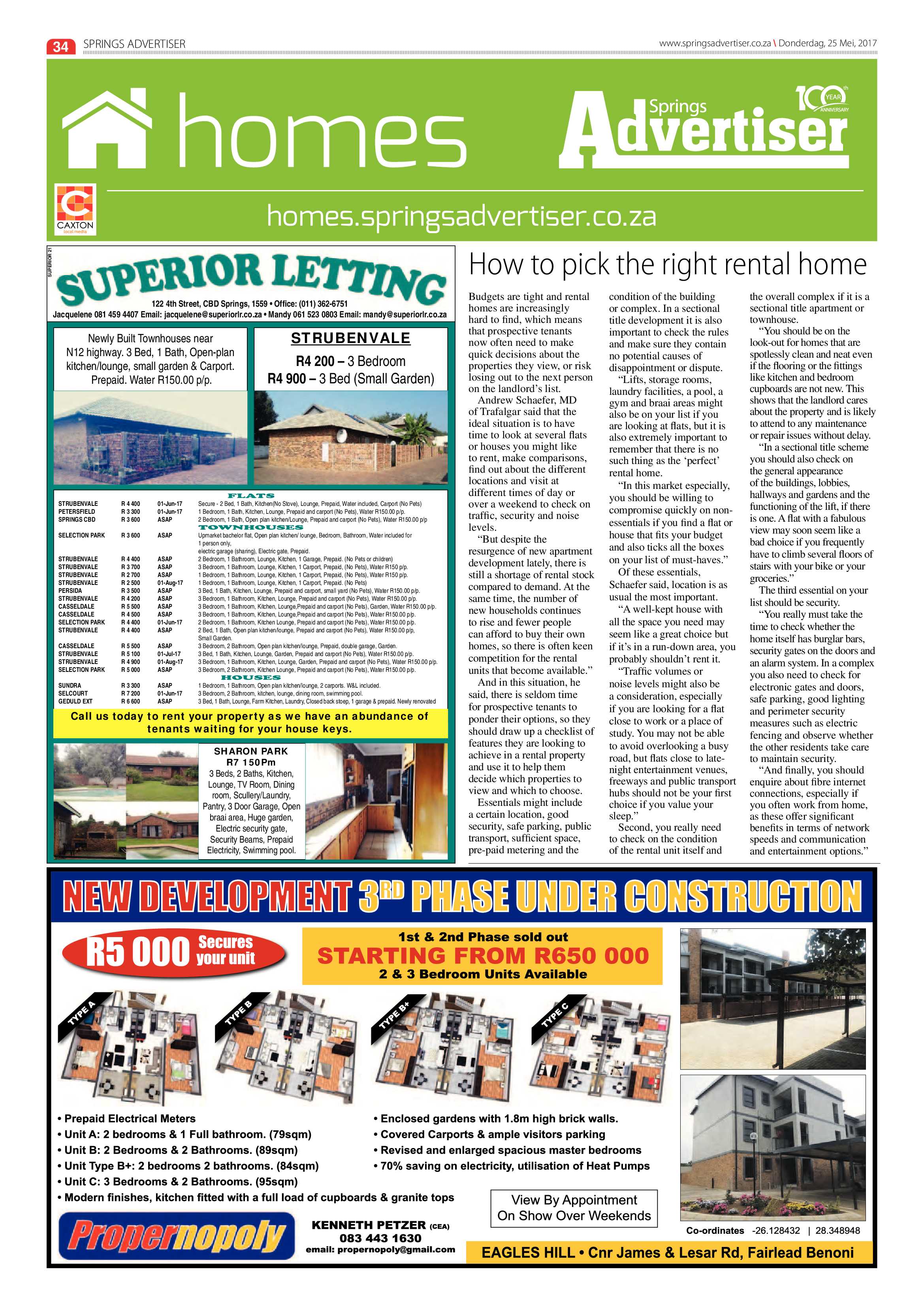 Springs Advertiser 25 May 2017 page 34