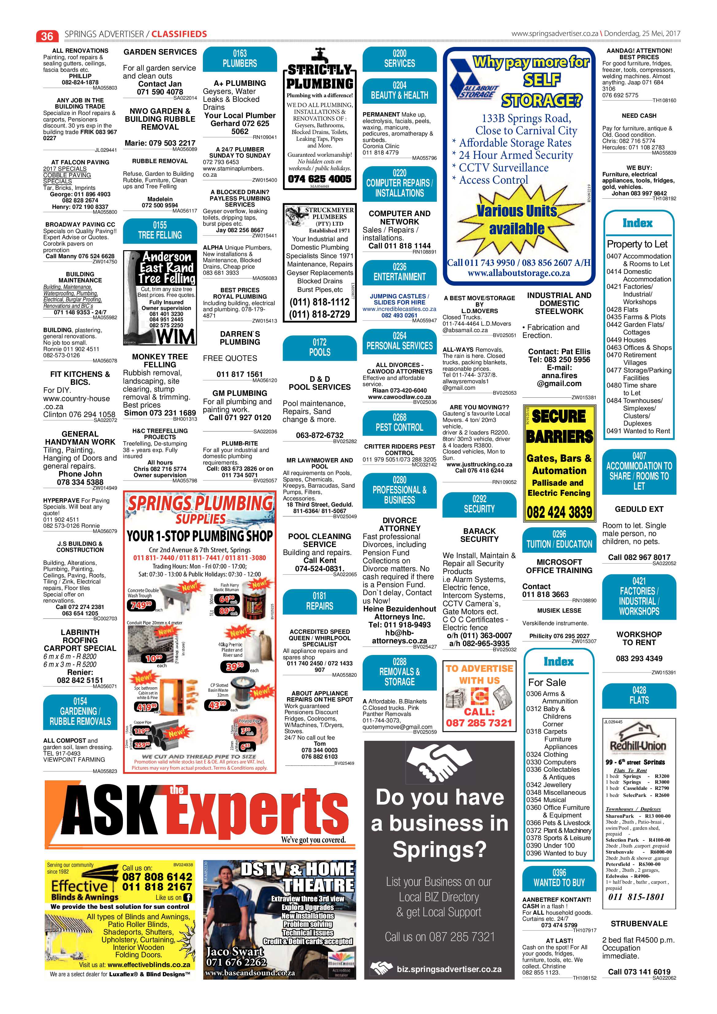 Springs Advertiser 25 May 2017 page 36