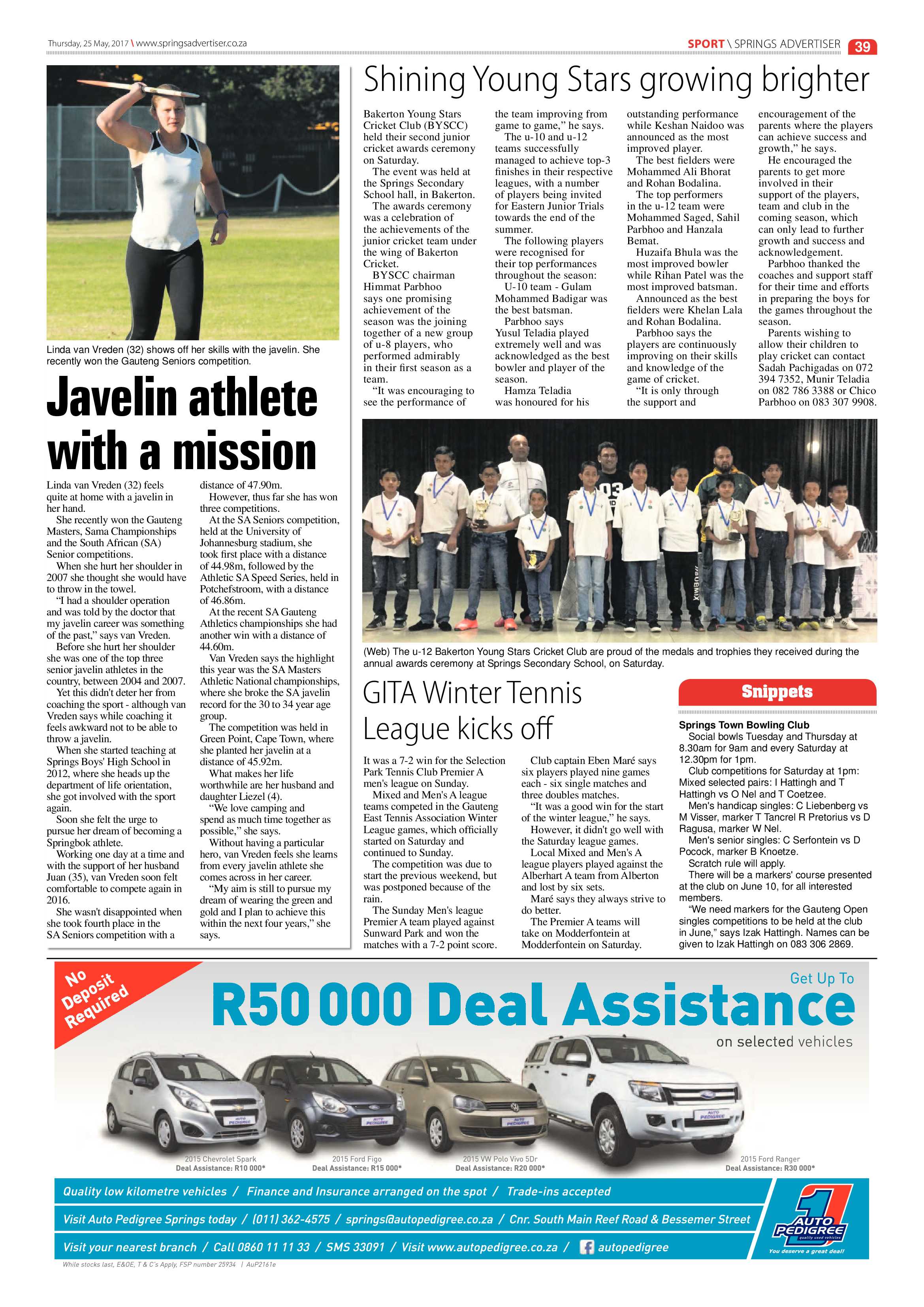 Springs Advertiser 25 May 2017 page 39