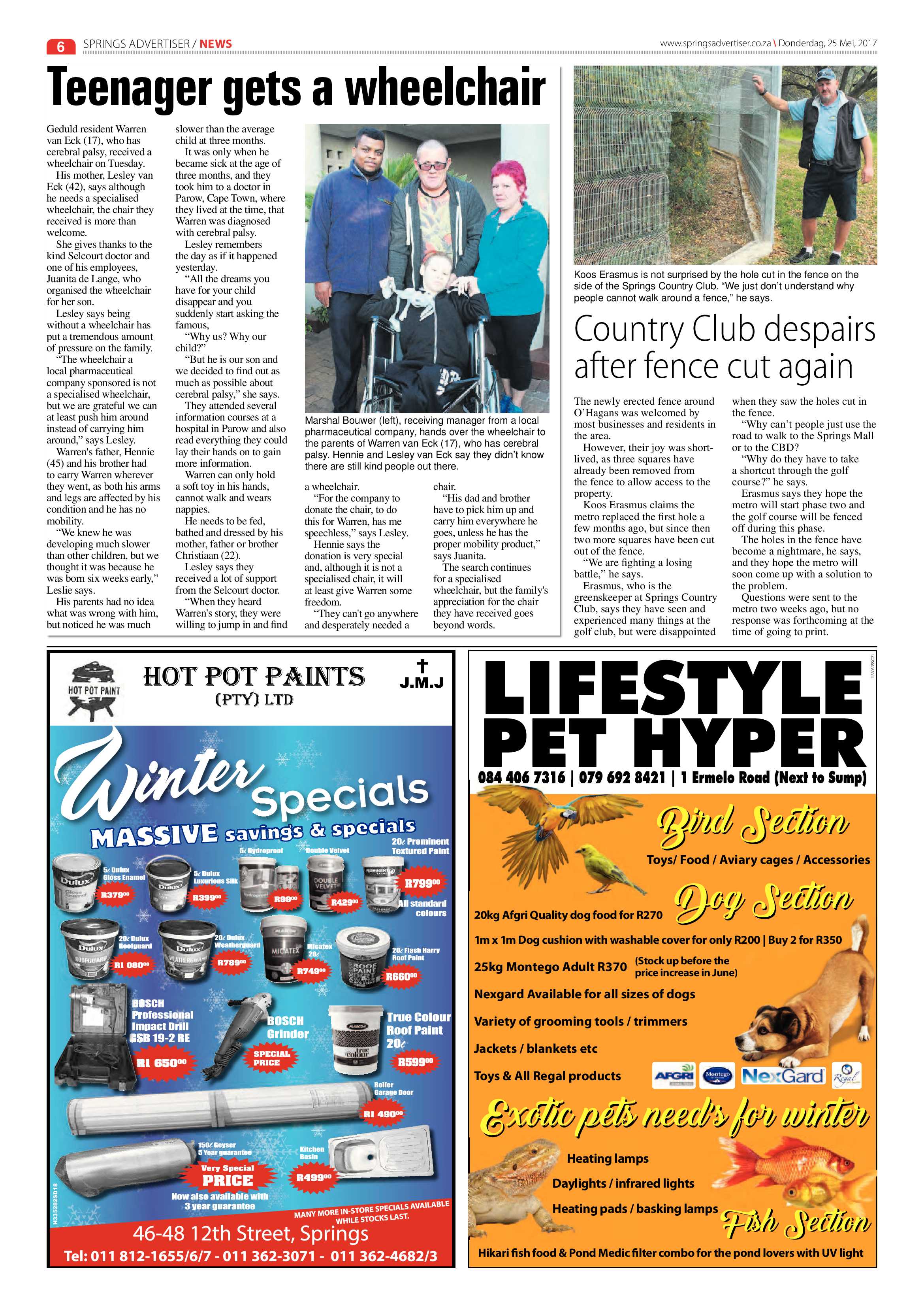 Springs Advertiser 25 May 2017 page 6
