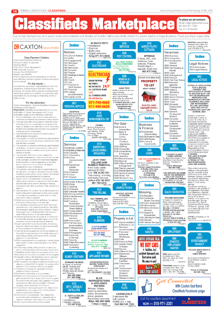 Springs Advertiser 25 May 2023 page 14