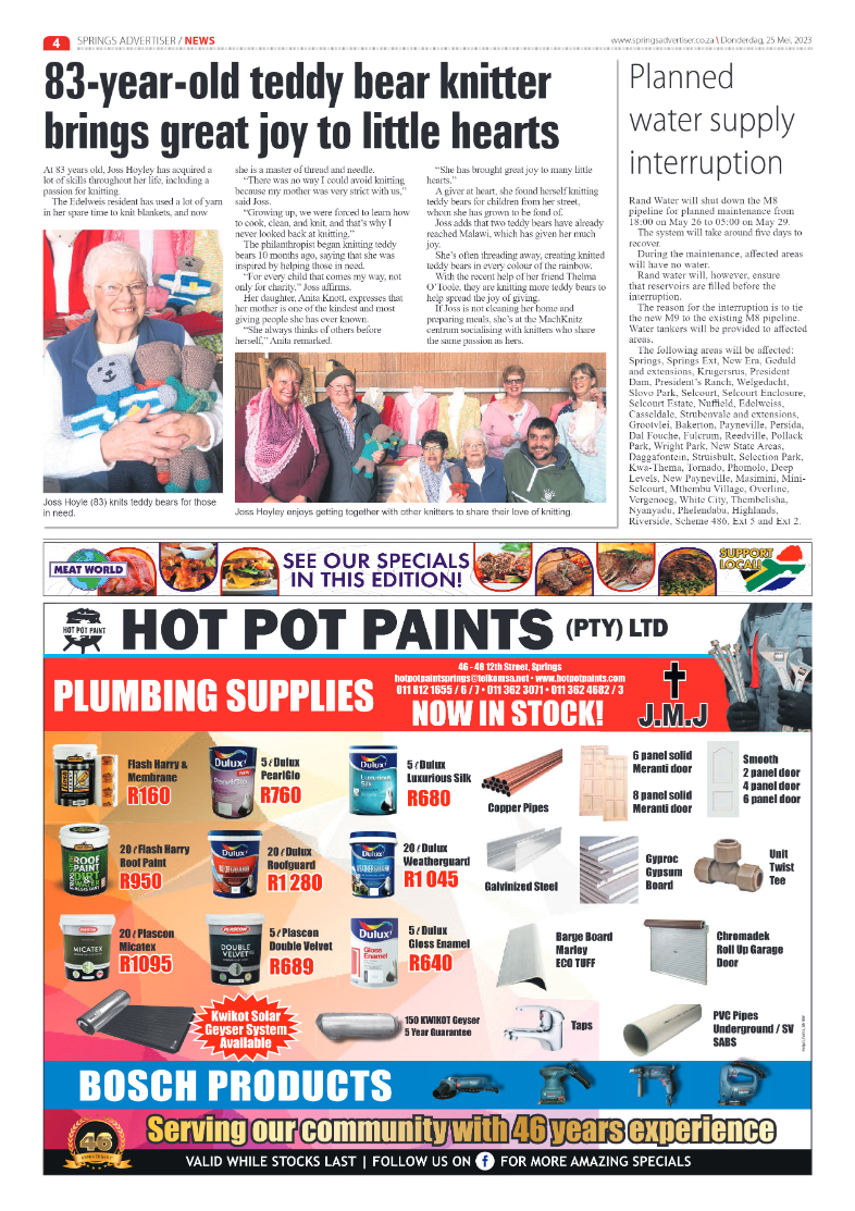 Springs Advertiser 25 May 2023 page 4