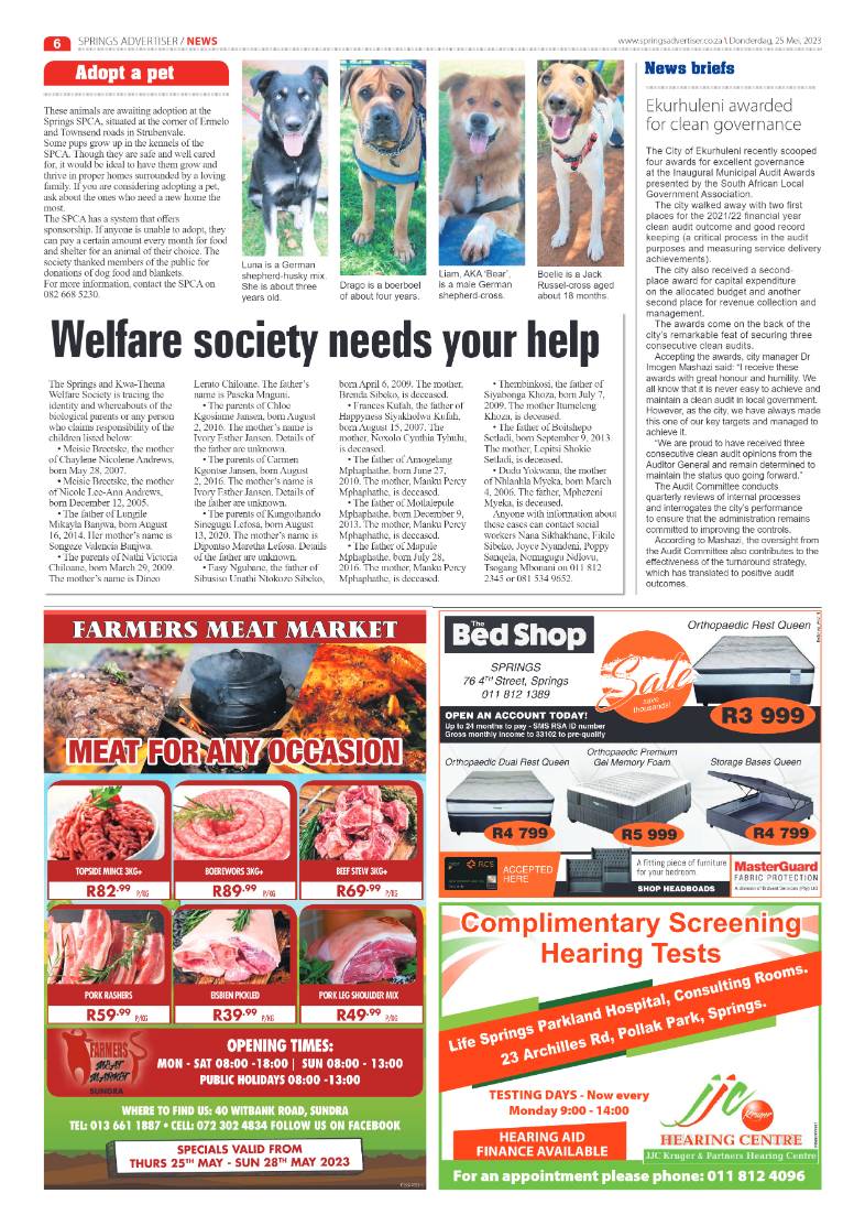 Springs Advertiser 25 May 2023 page 6