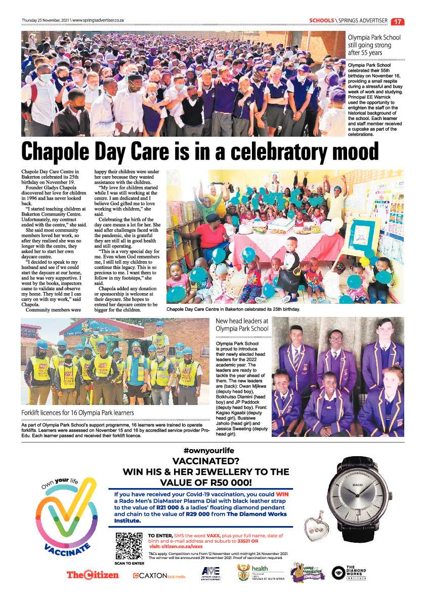 Springs Advertiser 25 November 2021 page 19
