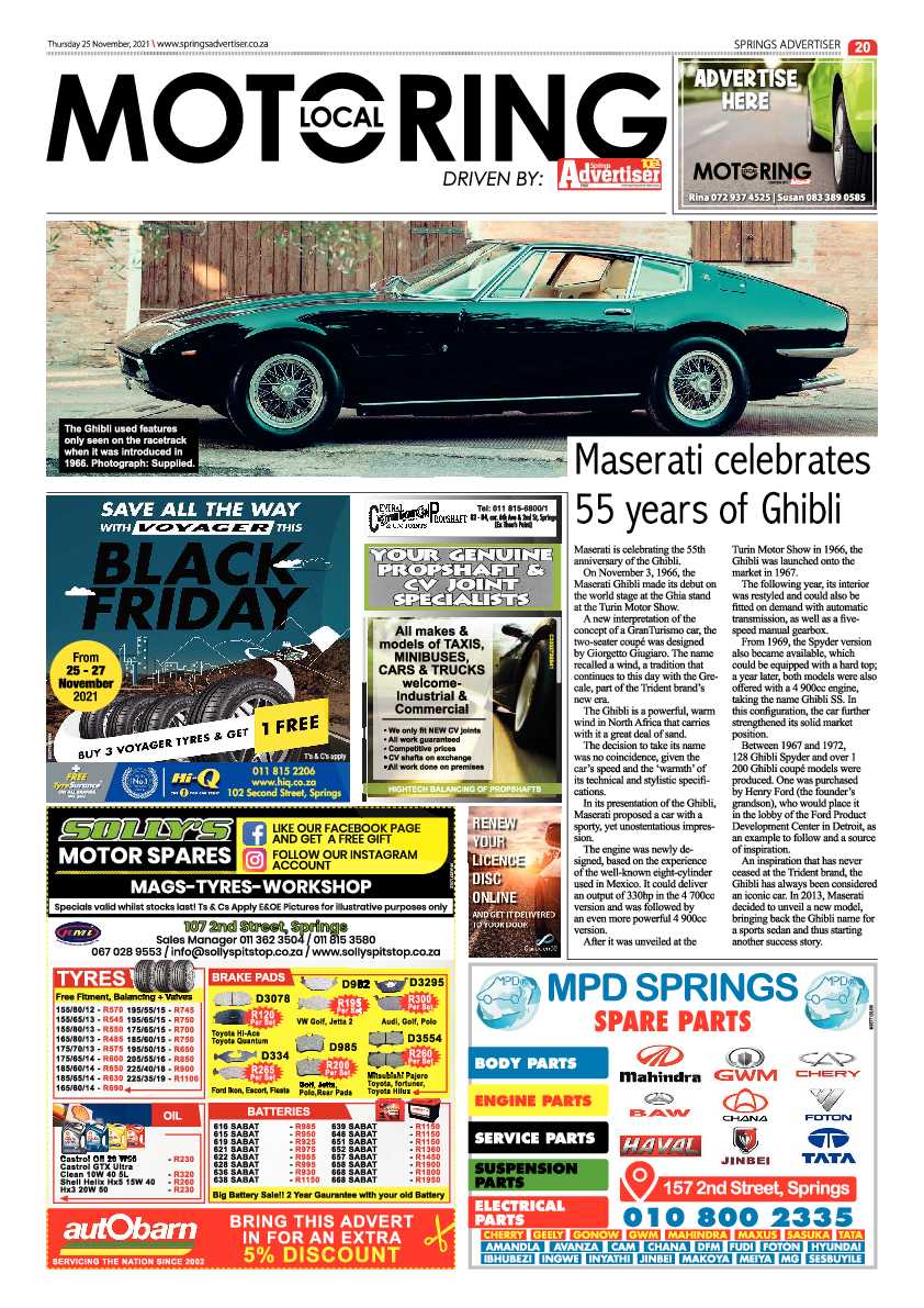 Springs Advertiser 25 November 2021 page 22