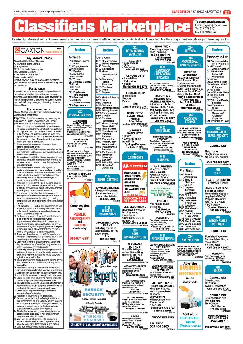 Springs Advertiser 25 November 2021 page 23