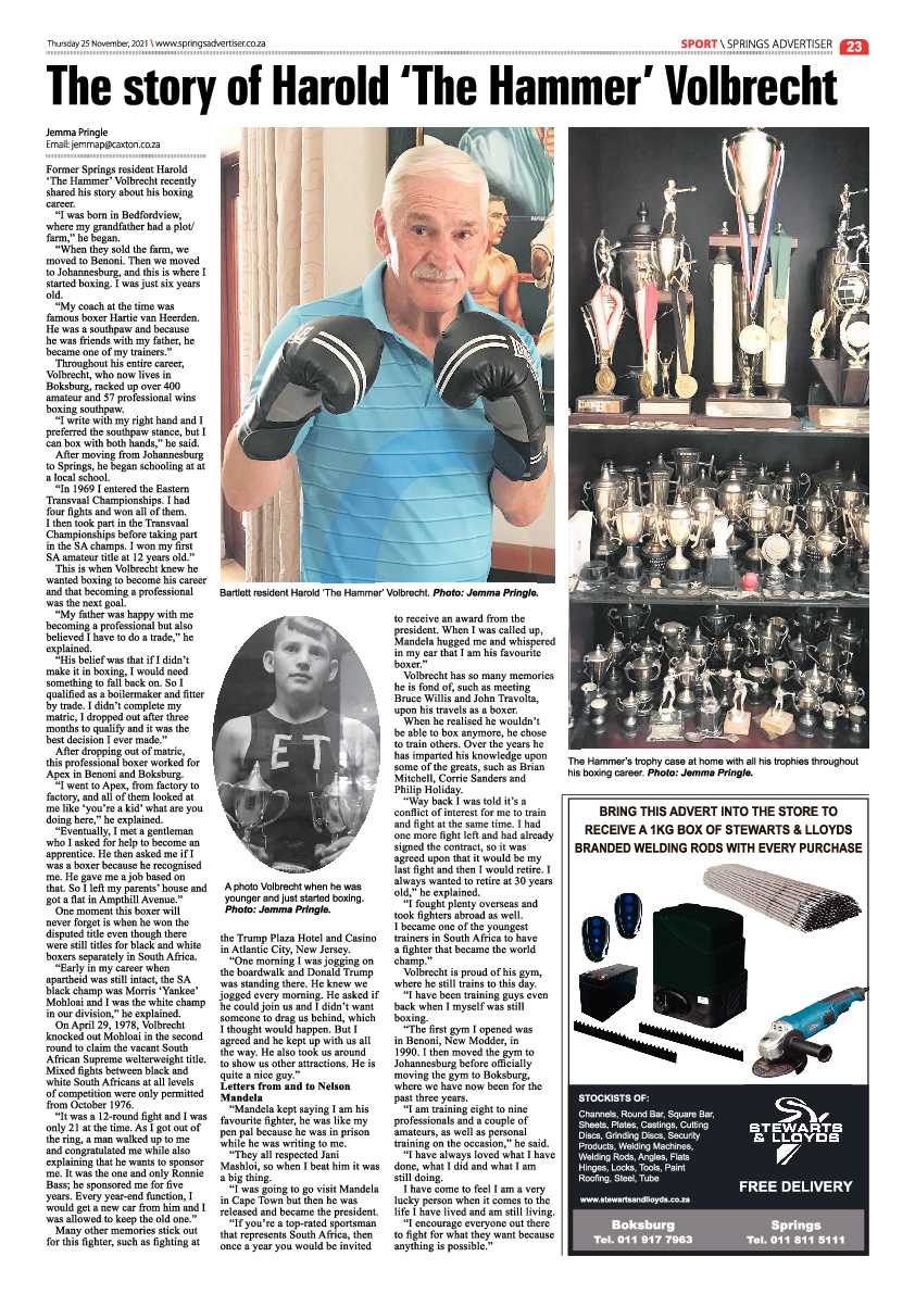 Springs Advertiser 25 November 2021 page 25