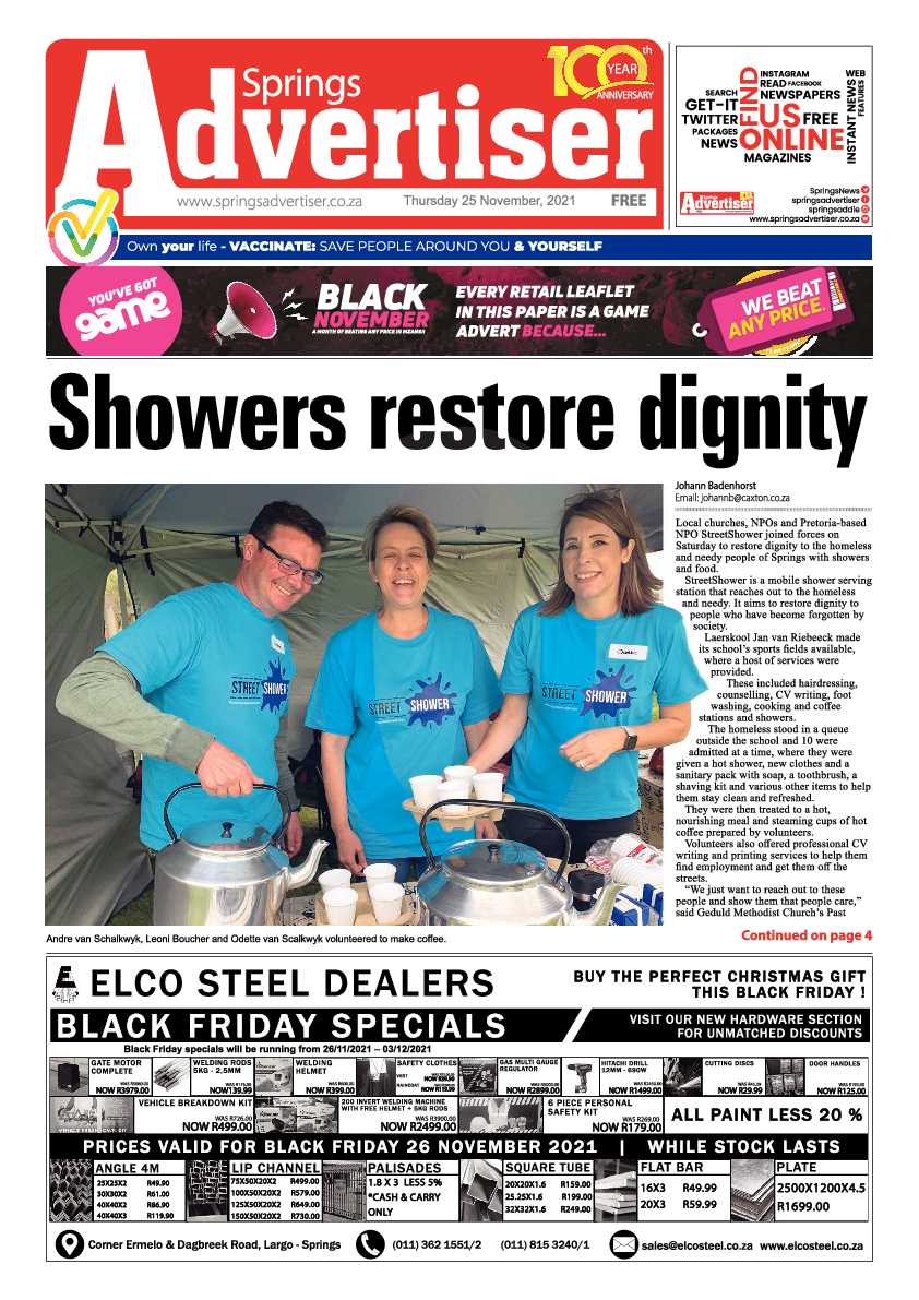 Springs Advertiser 25 November 2021 page 3