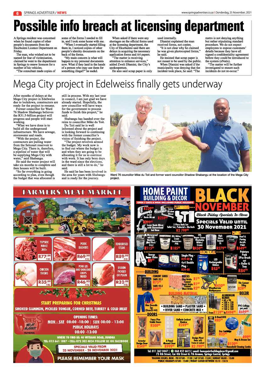 Springs Advertiser 25 November 2021 page 8