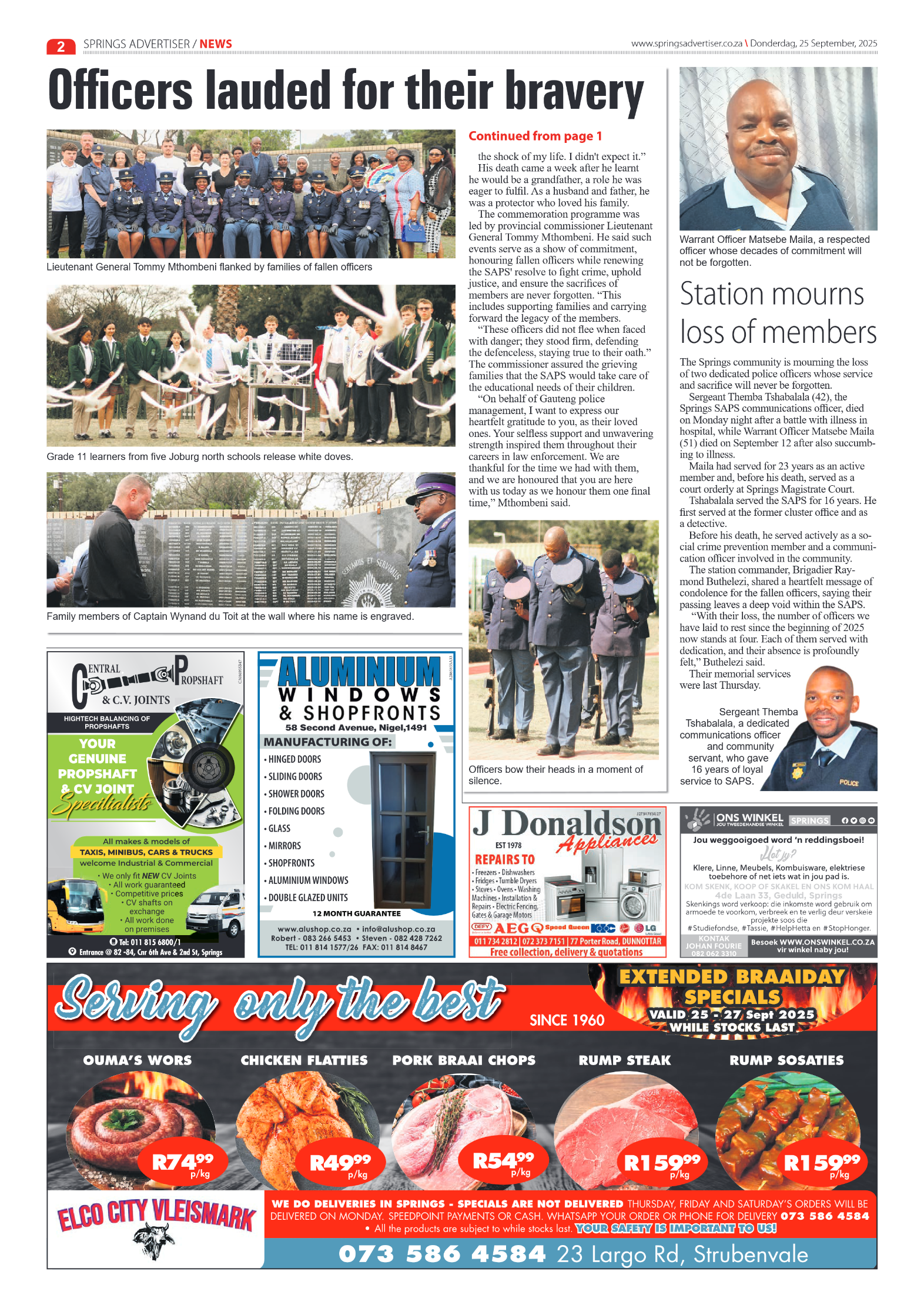 Springs Advertiser 25 September 2025 page 2