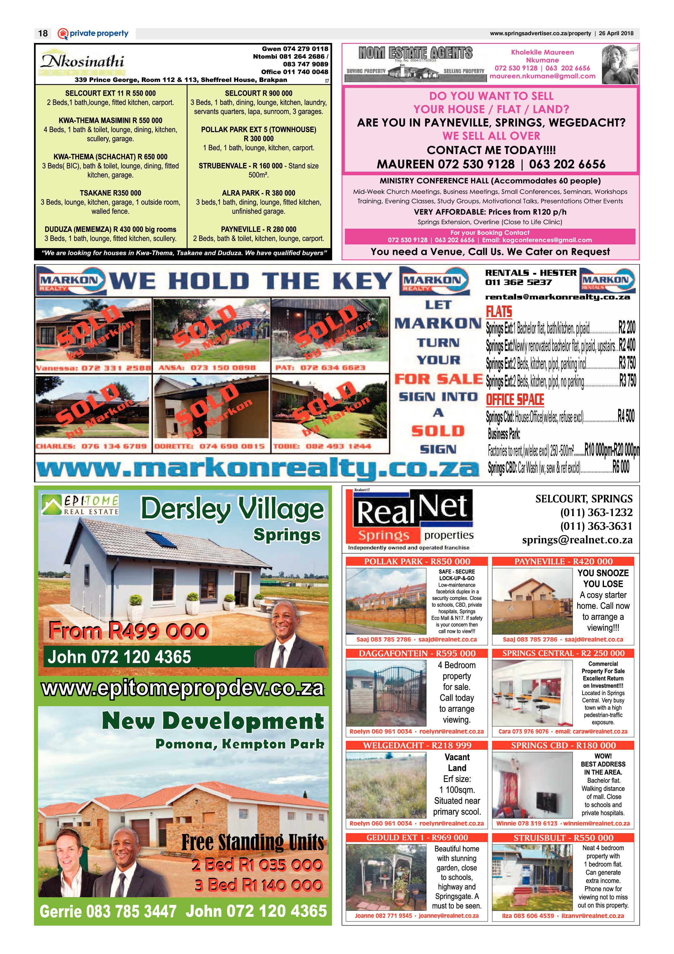 Springs Advertiser 26 April 2018 page 20